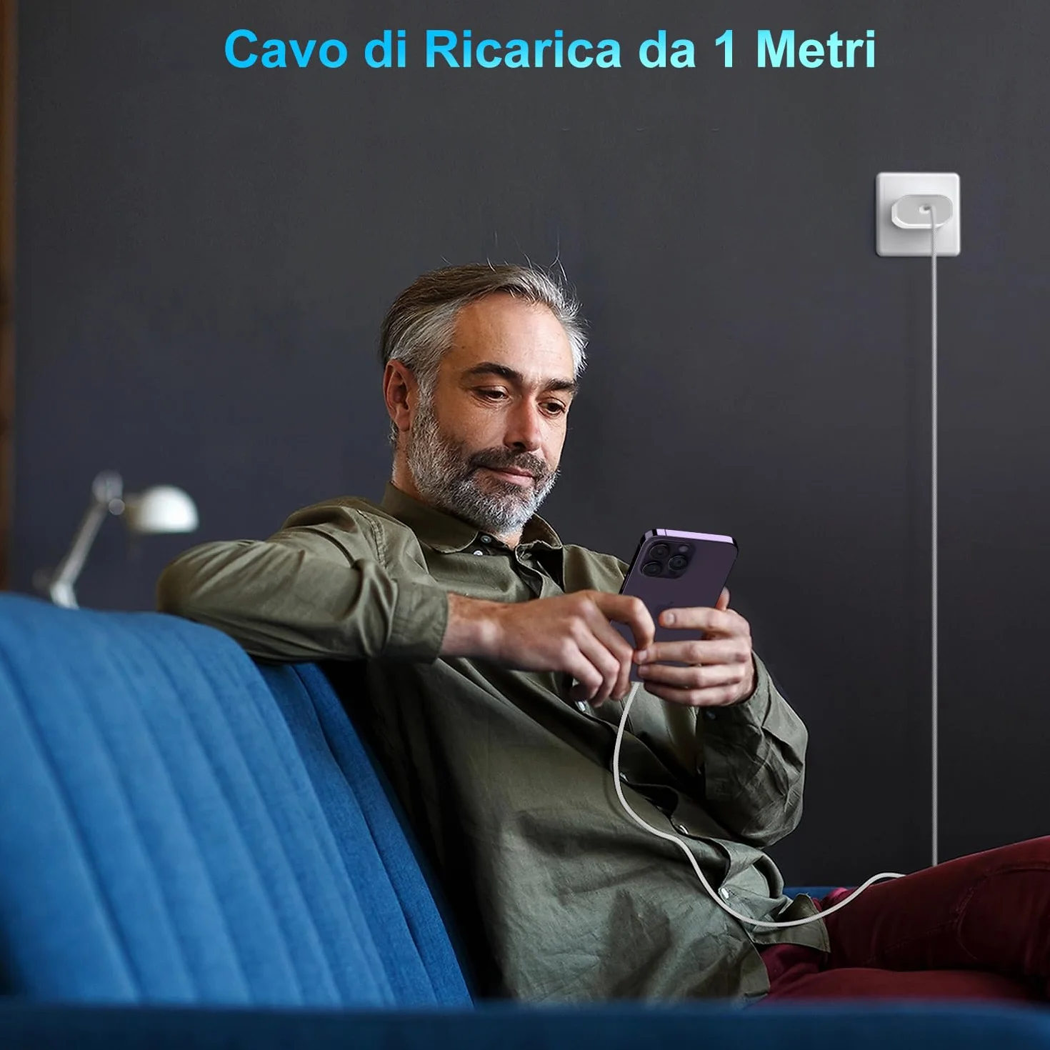 Apple MFi Certified 25W USB C Caricatore iPhone 14/13/12/11 Pro Max Plus Mini SE XR X XS 8 7 6 con Cavo Lightning 1m