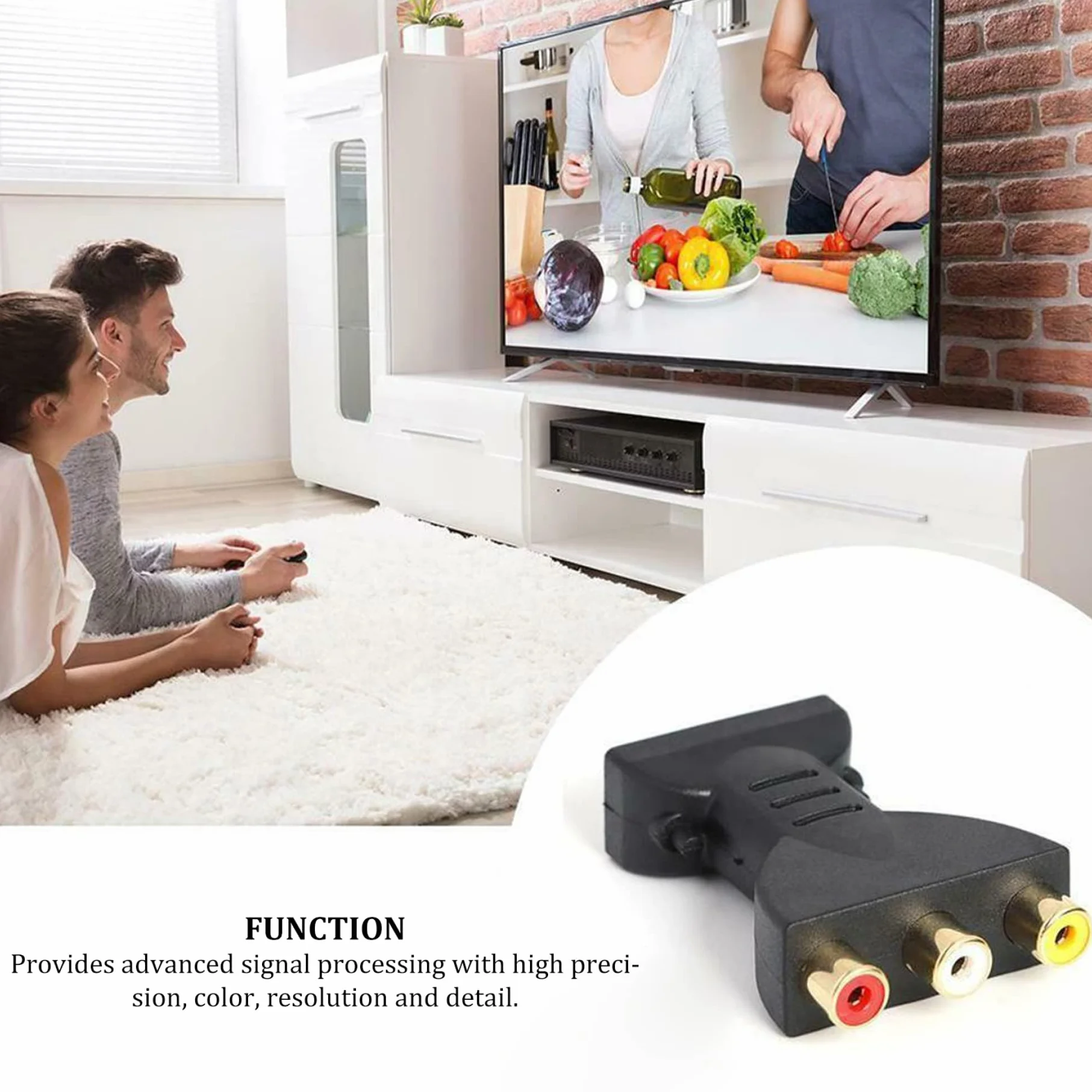 Convertitore HDMI ad AV adattatore portatile rosso bianco giallo per TV monitor HD