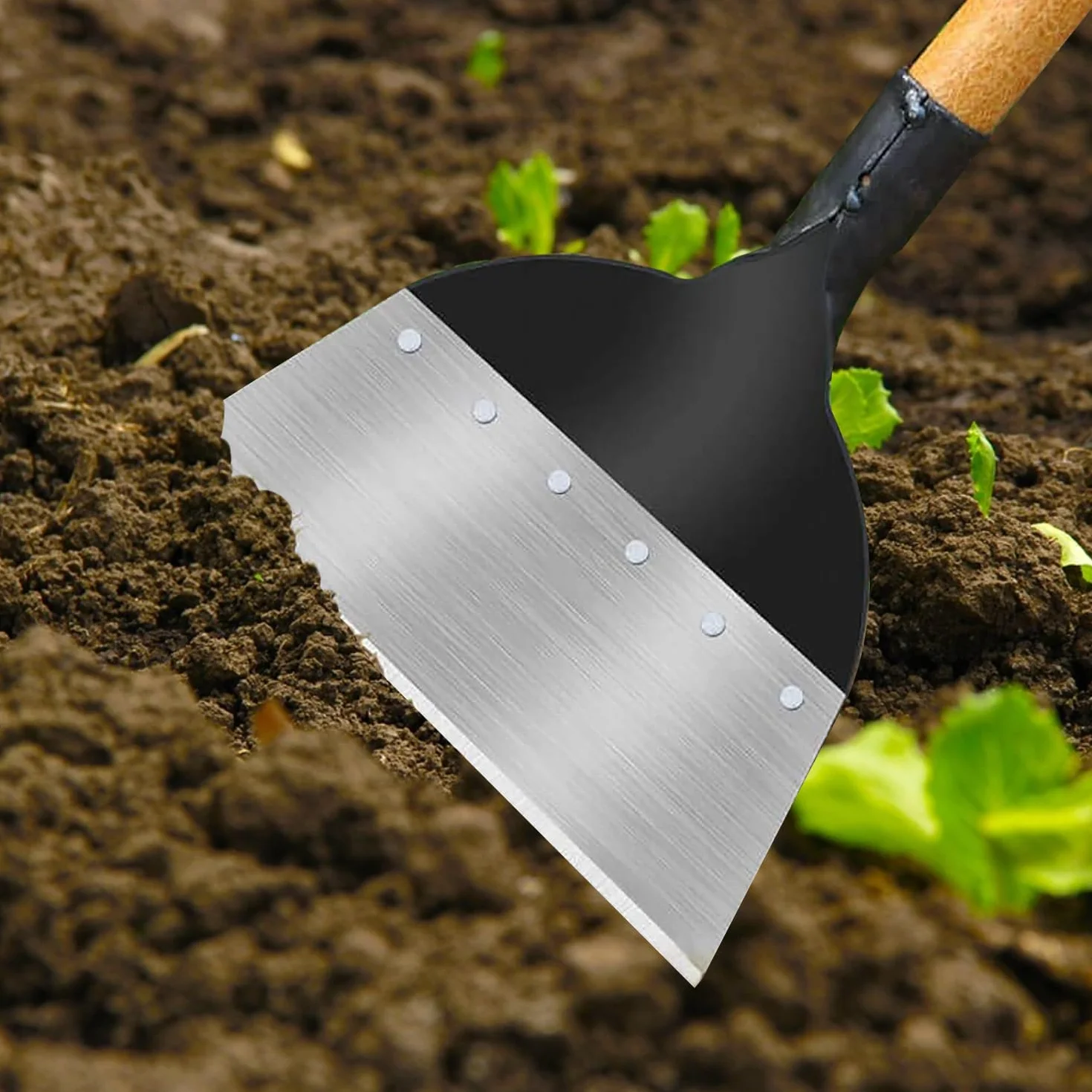 Pala da Giardino Multifunzionale,Pala di Pulizia Multifunzionale,Adatto per Diserbo, Spalatura Neve, Pulizia, Pulizia Agricola, Diserbo, Concimazione, Rivoltamento del Terreno (28cm)