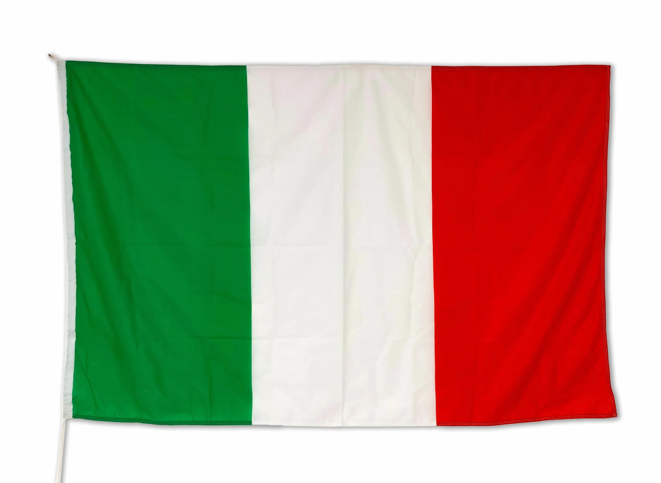 Bandiera Italiana 100x70 cm Tessuto Nautico Resistente Colori Brillanti per Esterno e Interno