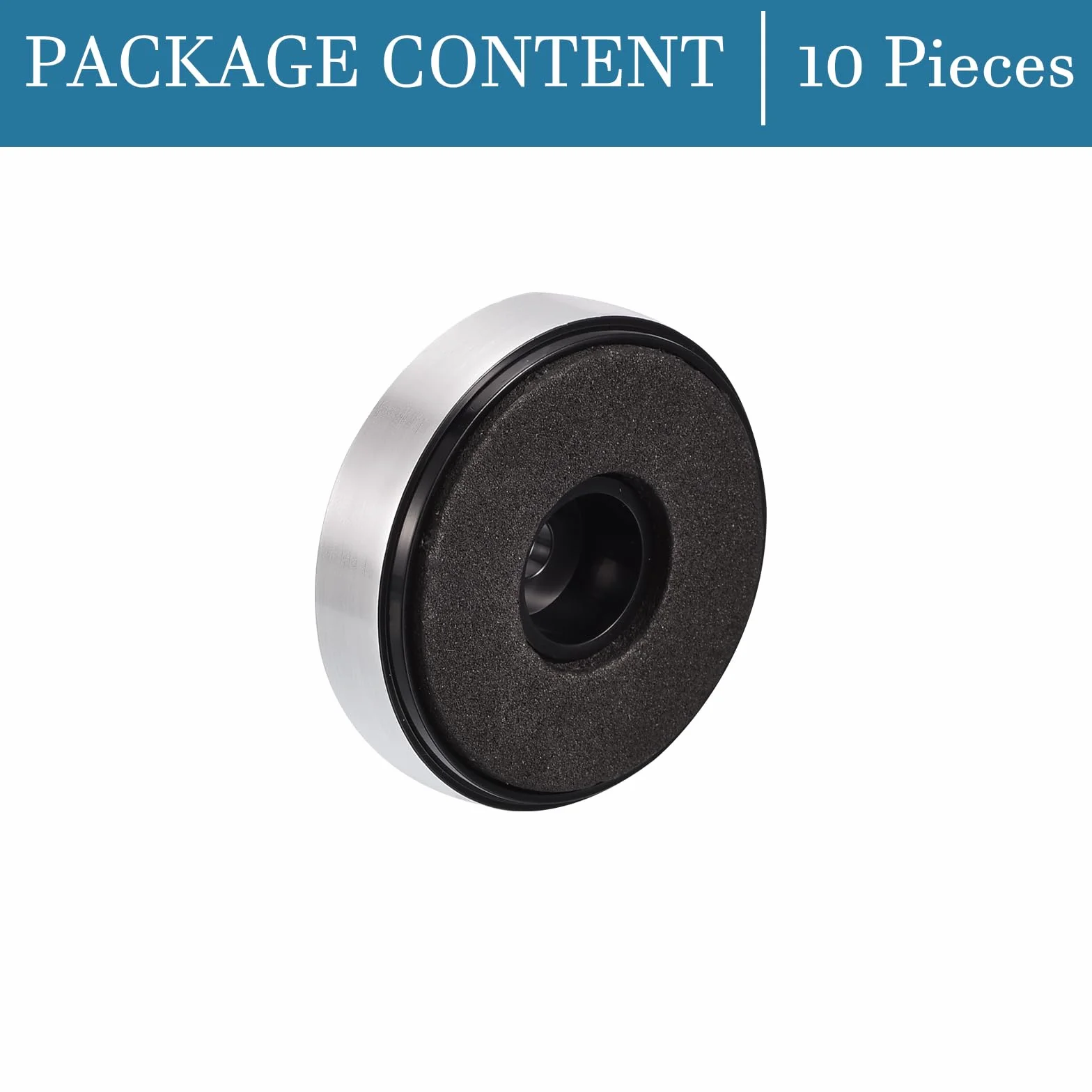 QUARKZMAN 40mm Altoparlante Piedi Supporto Tampone Assorbimento Shock Argento 10pz