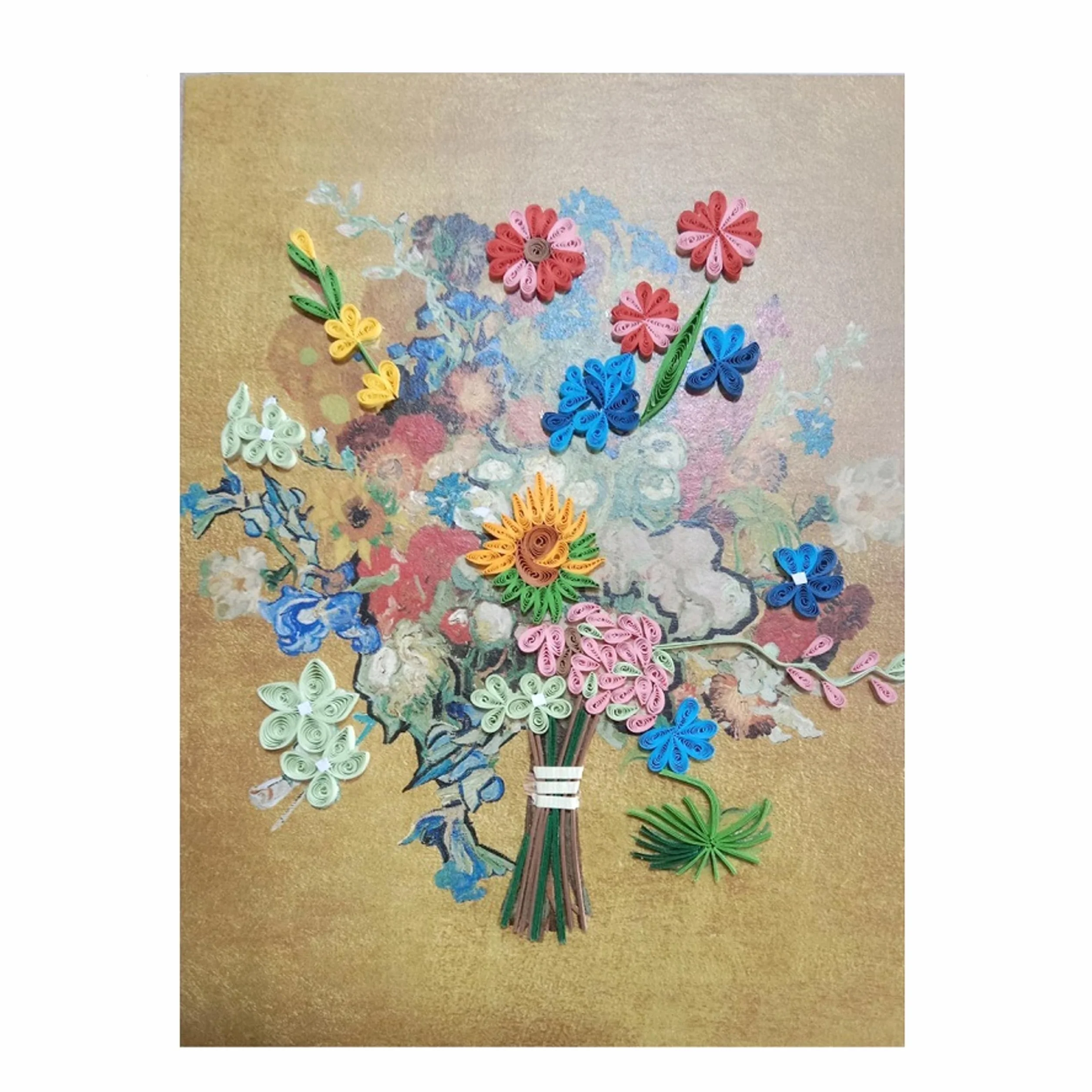 Originali Biglietto Van Gogh 50th Anniversary Quilling – Biglietto regalo Filigrana per compleanno e ricorrenze con busta