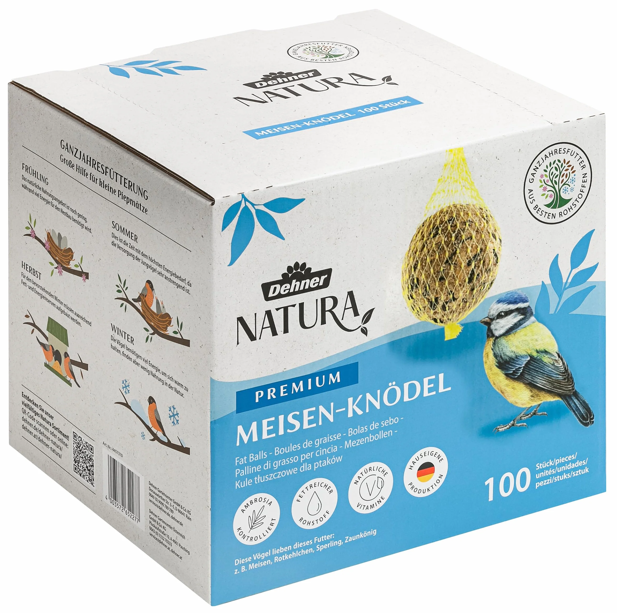 Dehner Natura Premium palline per cinciallegre 100 pezzi 9 kg FSC