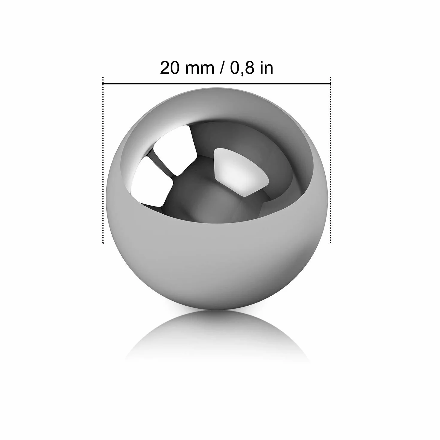 Sfera in Acciaio Lnossidabile, 6 Pezzi da Giardino in Acciaio Inossidabile, Diametro 20 mm, Sfere di Osservazione, Sfere da Acciaio Inossidabile, per la Casa, Il Giardino