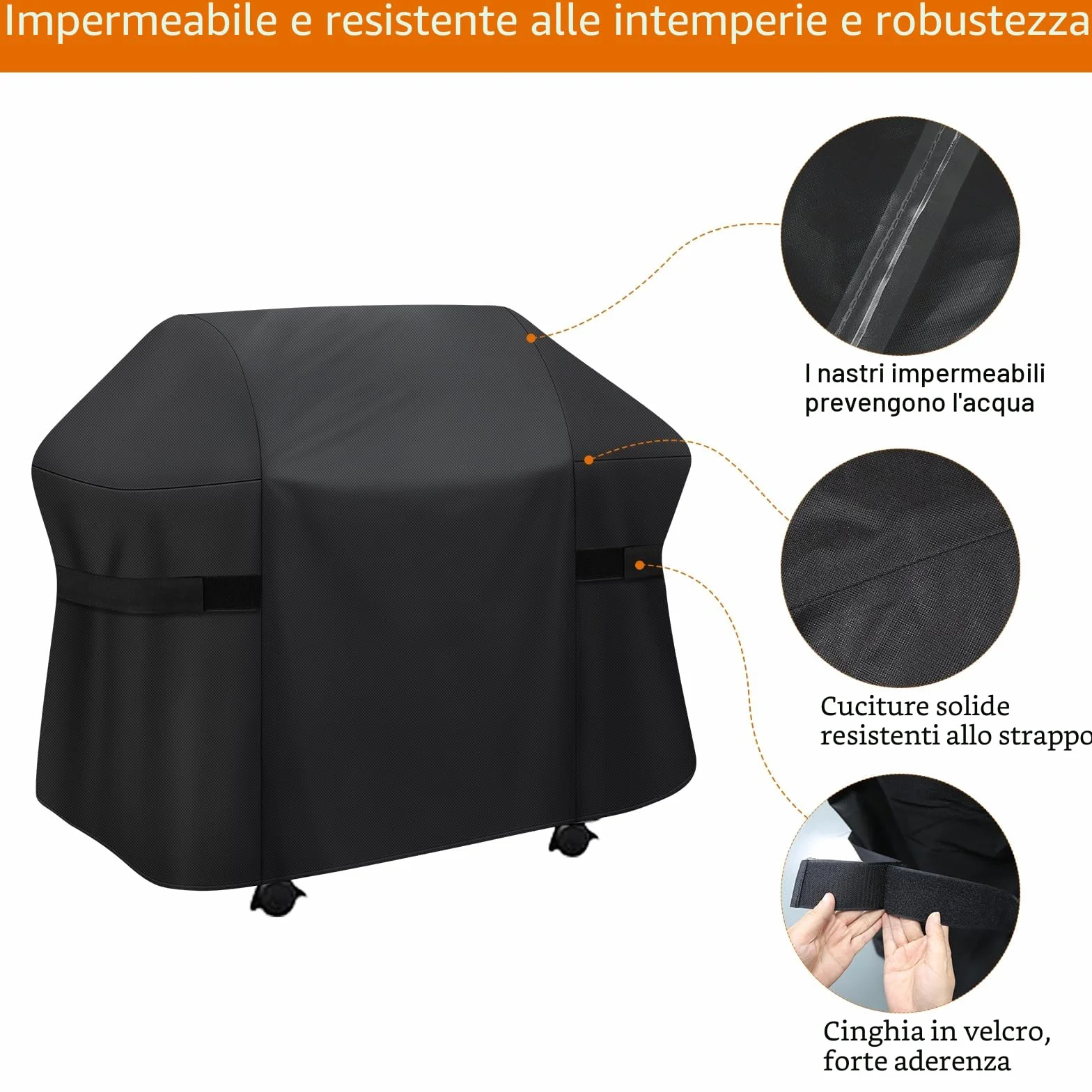 Weber Spirit serie 300 Copertura Barbecue 132 cm Oxford 600D Impermeabile PU
