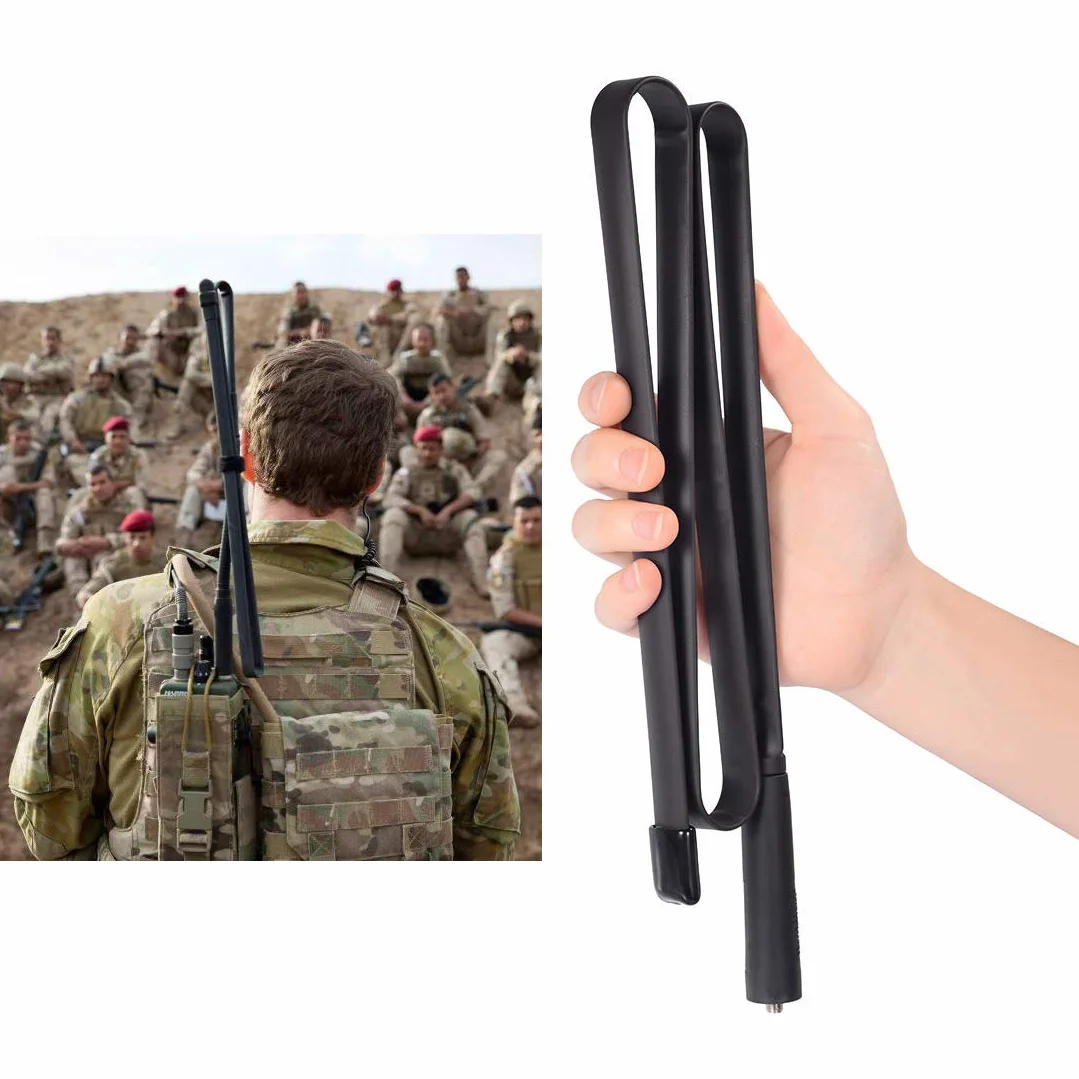 Bingfu Antenna Radio VHF UHF Dual Band 108cm Tattico CS Pieghevole SMA Femmina Cavo Prolunga 1m per Baofeng BF-F8HP UV-5R UV-82 BF-888S GT-3 Radio Amatoriale