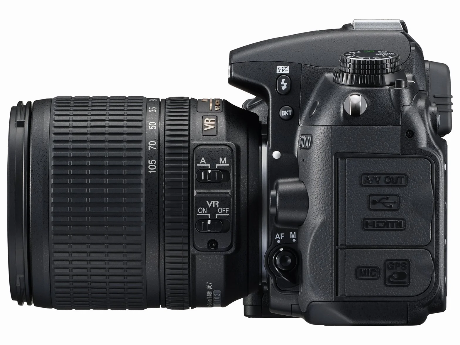 Nikon D7000 Fotocamera Digitale SLR Kit Obiettivo VR 18-105mm 16.2MP LCD 3 Pollici