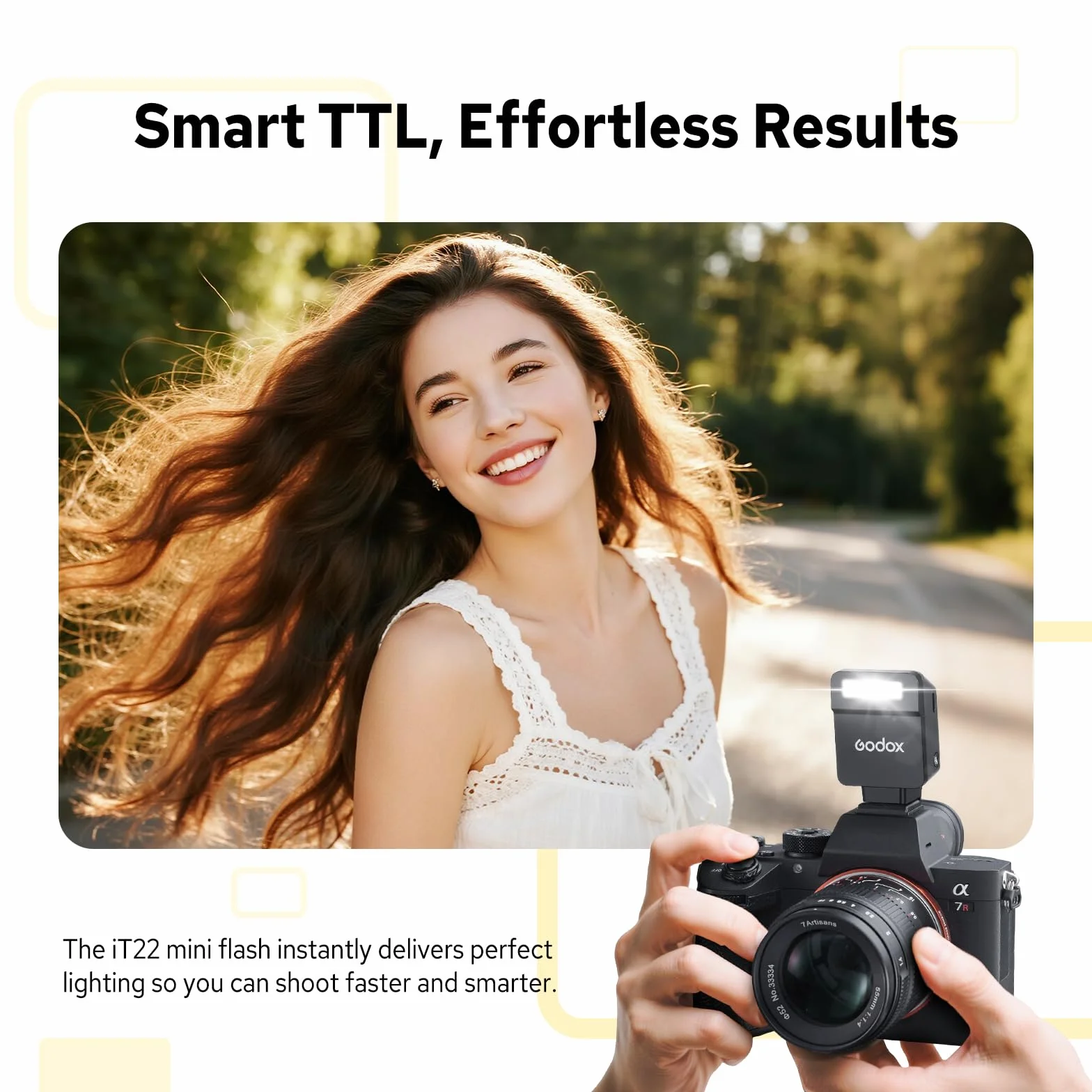 Godox iT22 S iT22S Mini Flash TTL per Fotocamera Sony con Batteria al Litio Integrata 700 Lampi