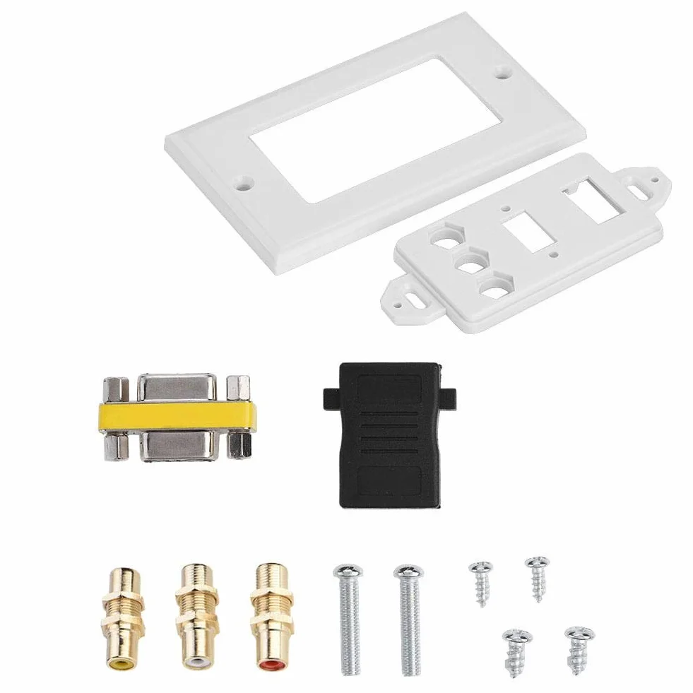 Socobeta Presa a Muro Tre in Uno Protezione Multi-Livello Pannello multimediale con Porta HDMI VGA