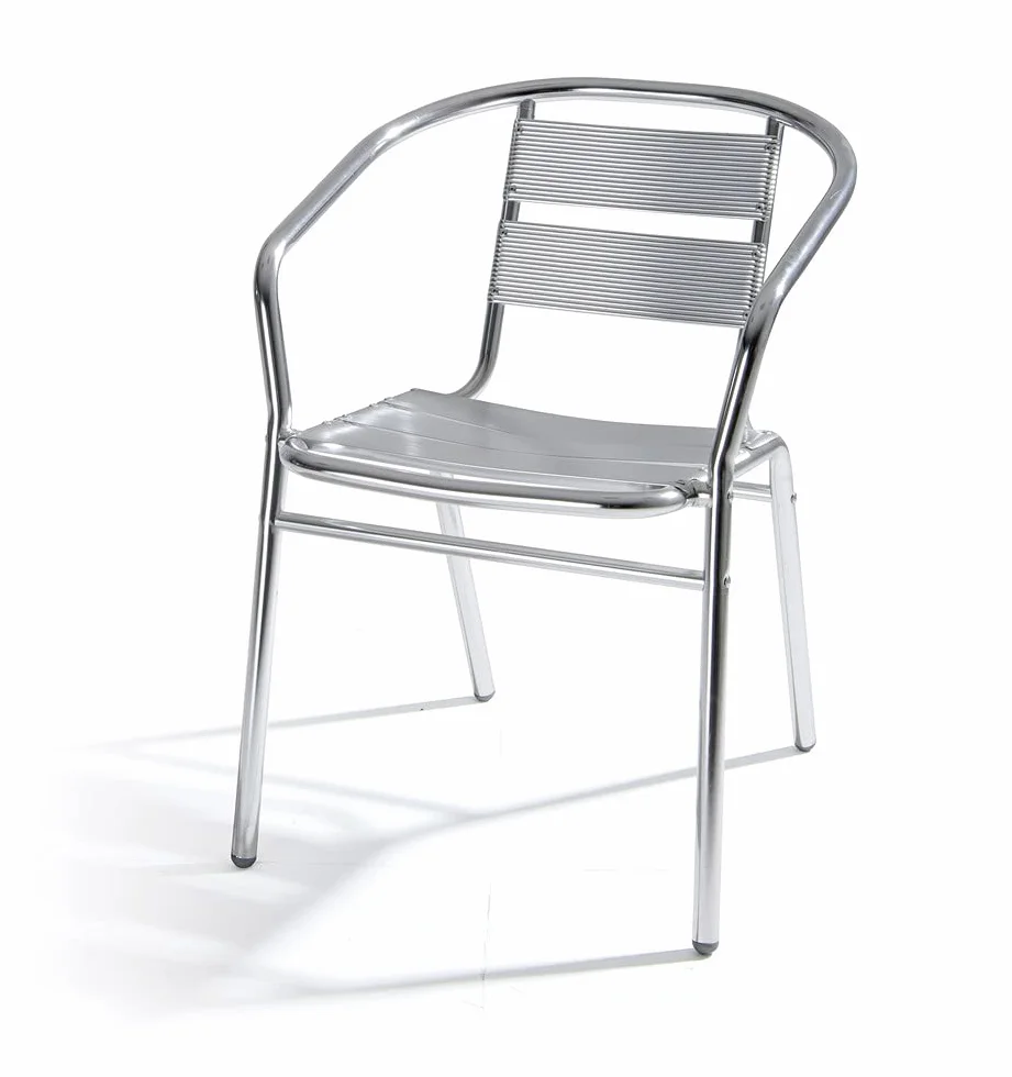 VERDELOOK | Alumine Sedia da Giardino in Alluminio, 54x59x74 cm, per Arredo Esterni, Bar, Terrazze, Leggera e Versatile, Sedia Impilabile