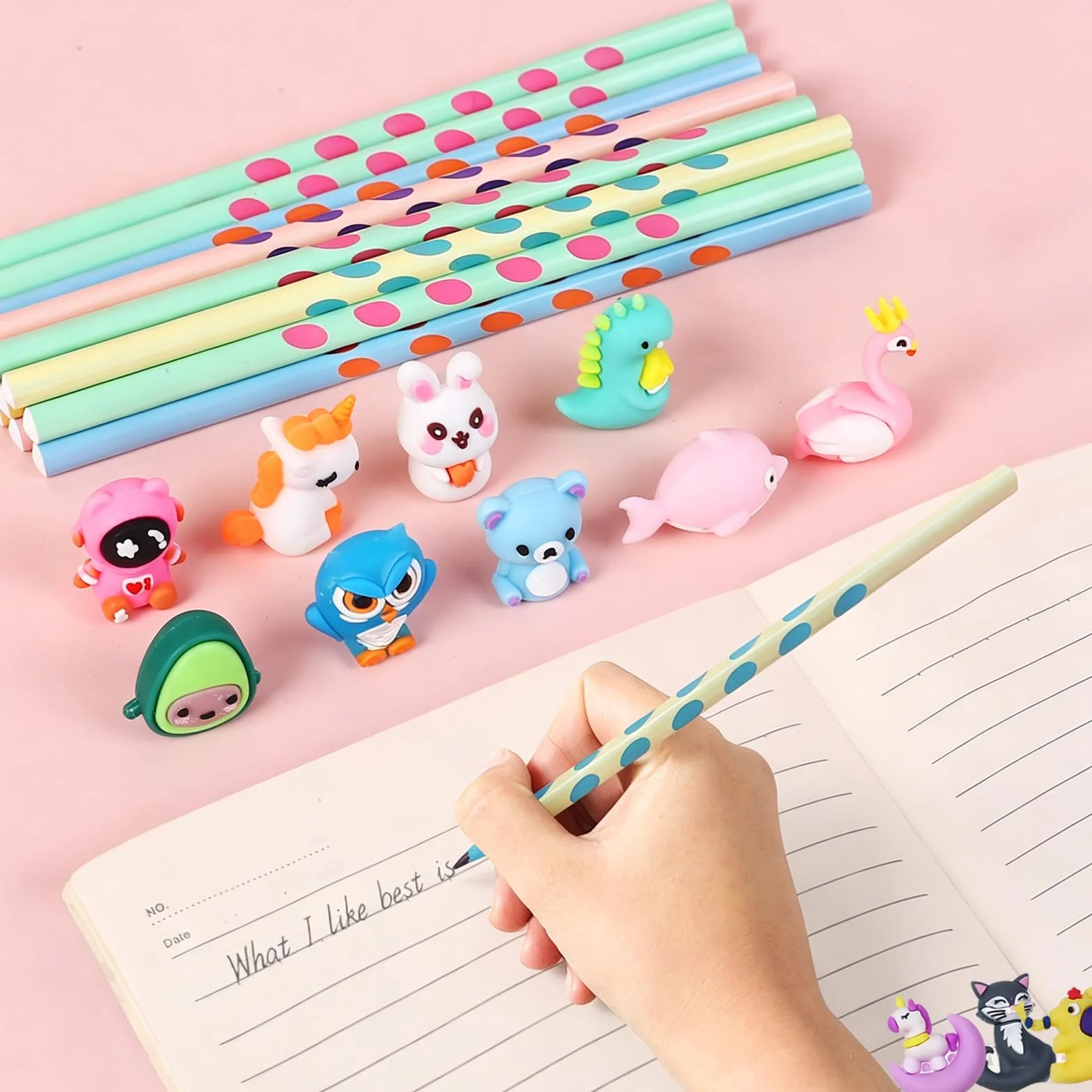 32 Pezzi Matite Colorate con Topper Animali Gadget Compleanno Bambini