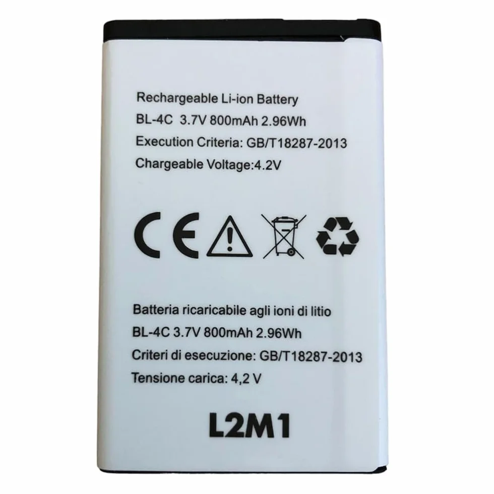 Batteria Brondi BL-4C Li-ion 3.7V 800mAh 2.96Wh per Window President King Fox Contender