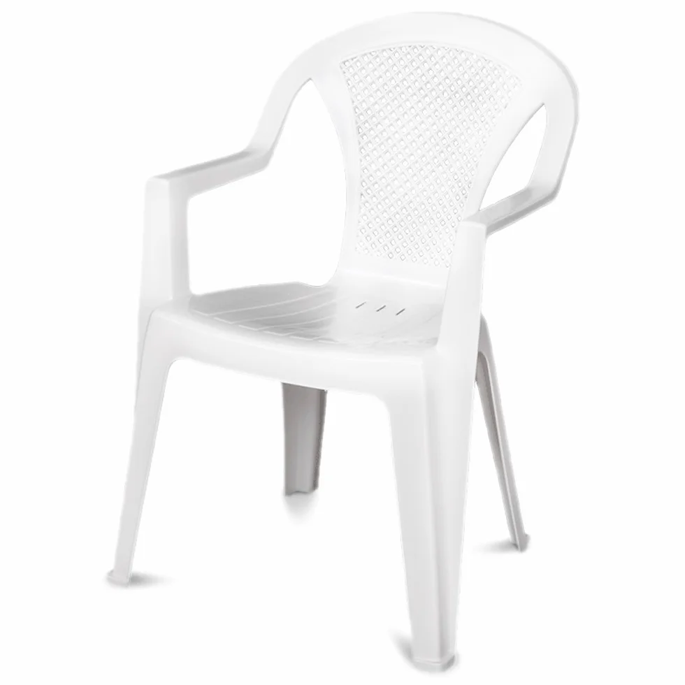 Sedia esterno resina L58.5xP57xH81.5cm bianco giardino pub ristorante ISCHIA