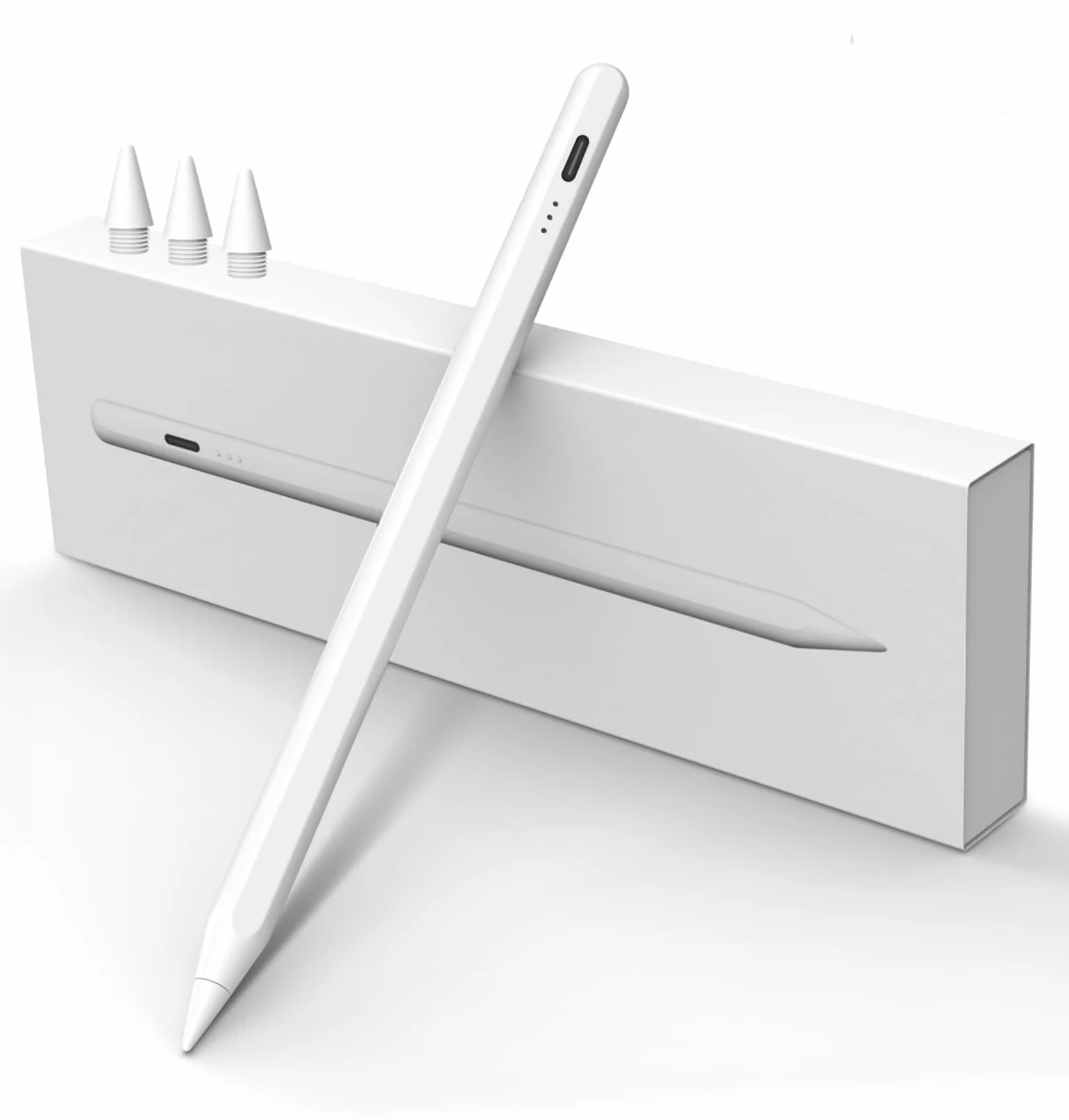 MEKO Penna iPad 2018-2025 13 Minuti Ricarica Rapida Pencil con Rifiuto Palmo, Penna per iPad 6-11ª, Air 3-5ª, Pro 11"-12.9" M4
