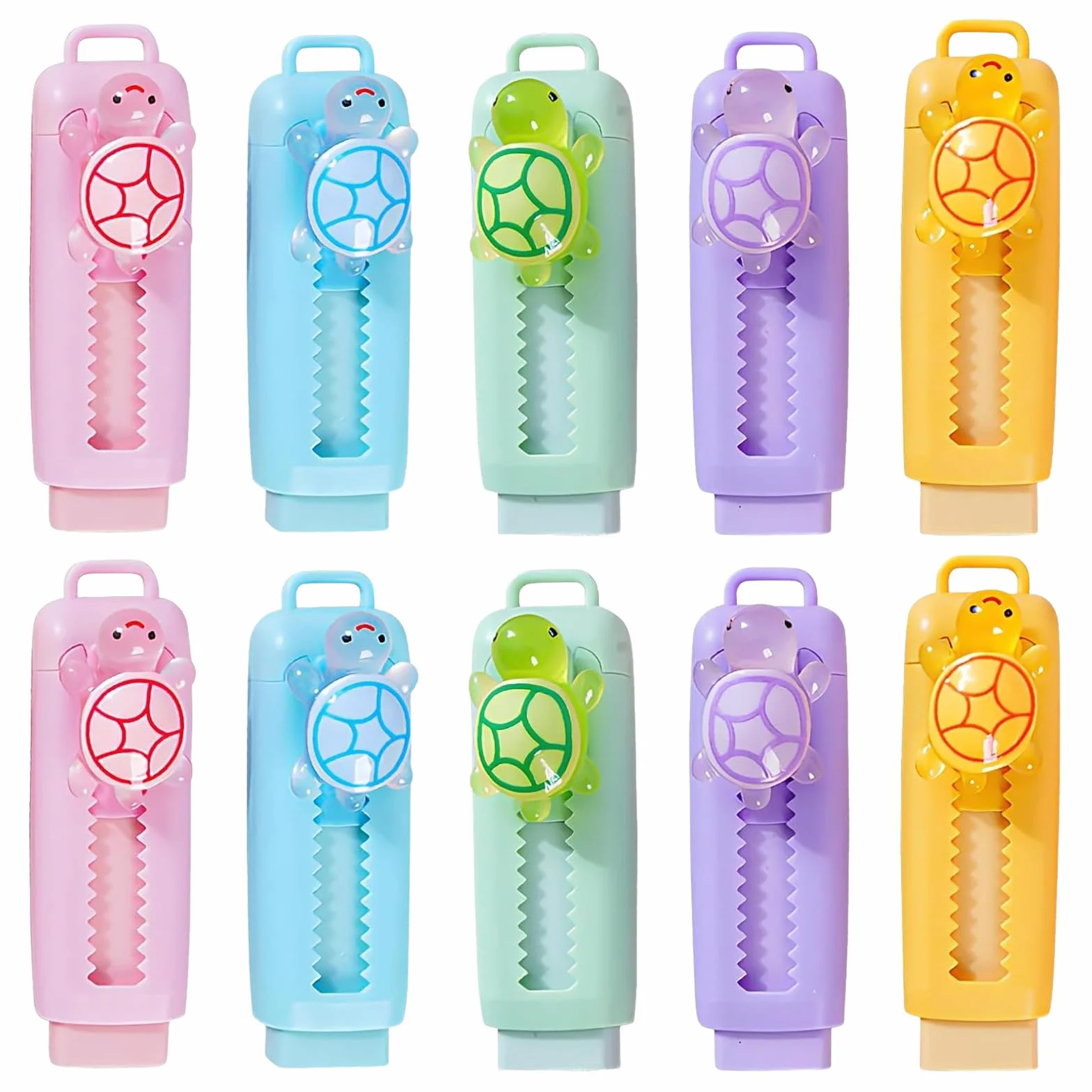 Gomme da cancellare retrattili a forma di animali 10 pezzi per bambini