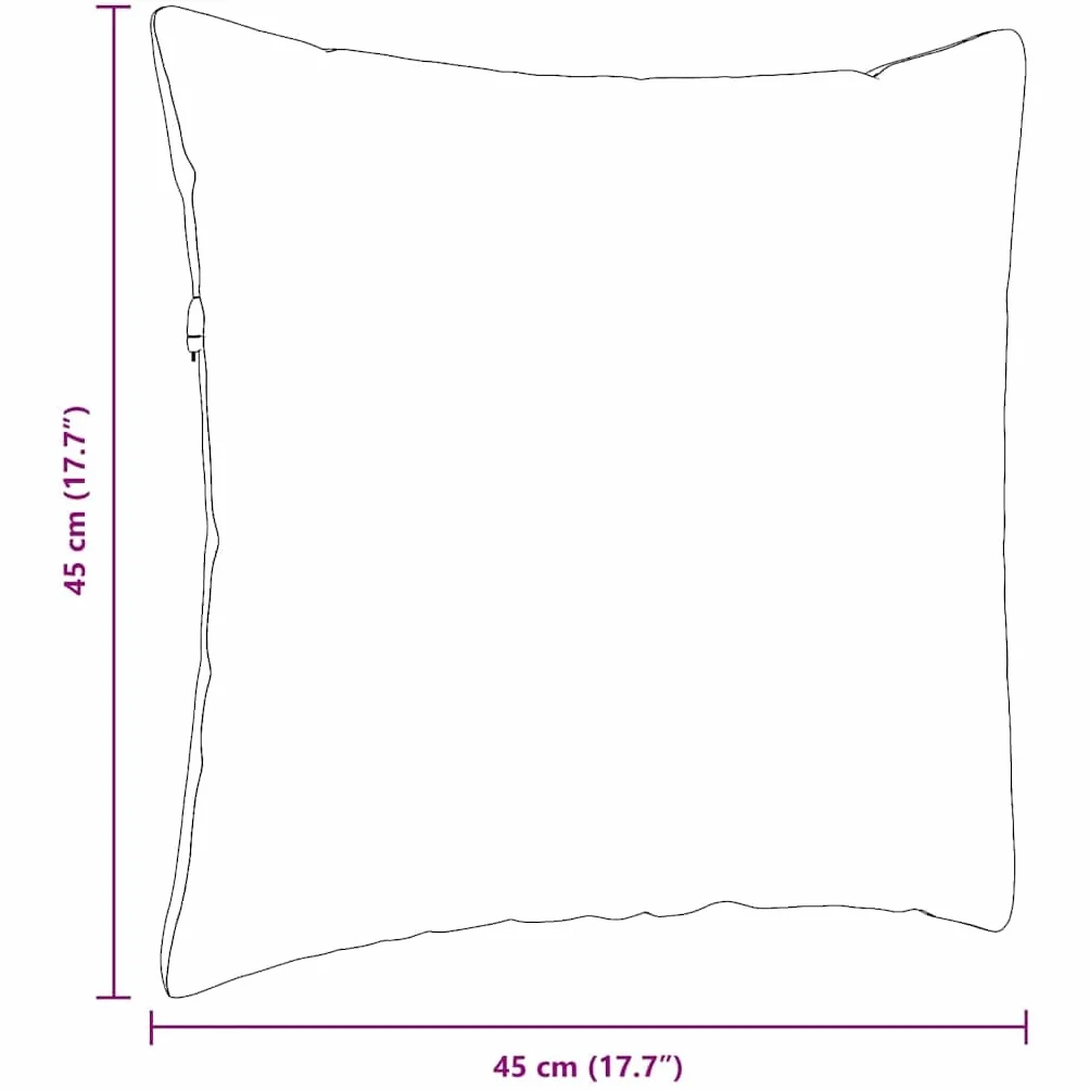 Cuscino decorativo corda 45x45 cm set 2 pezzi grigio scuro chiusura lampo imbottitura poliestere