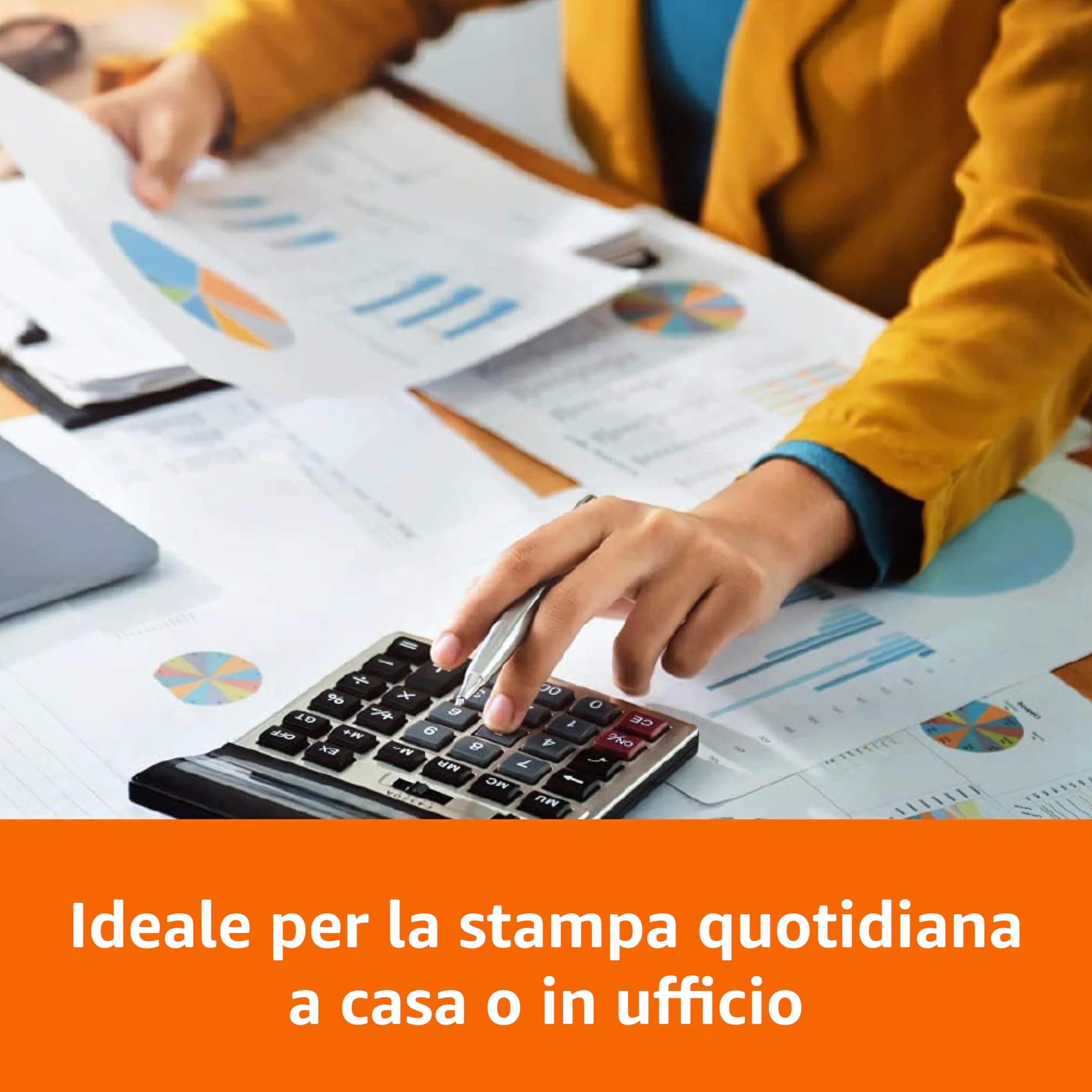Amazon Basics Carta da stampa multiuso A4 80gsm, 2500 unità, Bianco