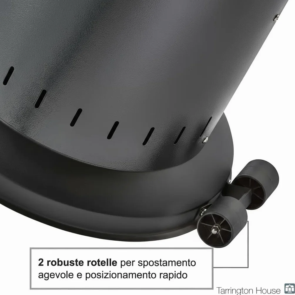 Tarrington House Fungo Riscaldante per Esterno 76x76x218 cm Acciaio Bruciatore Ecologico