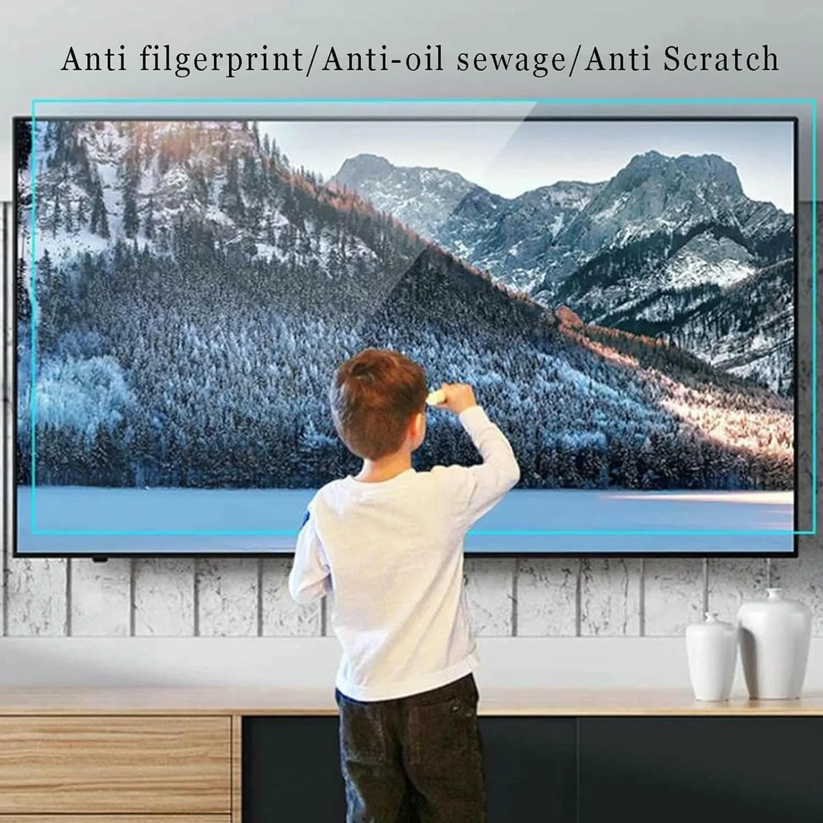 Pellicola Protettiva Opaca Antiriflesso per Schermo TV LCD LED 32-75 Pollici
