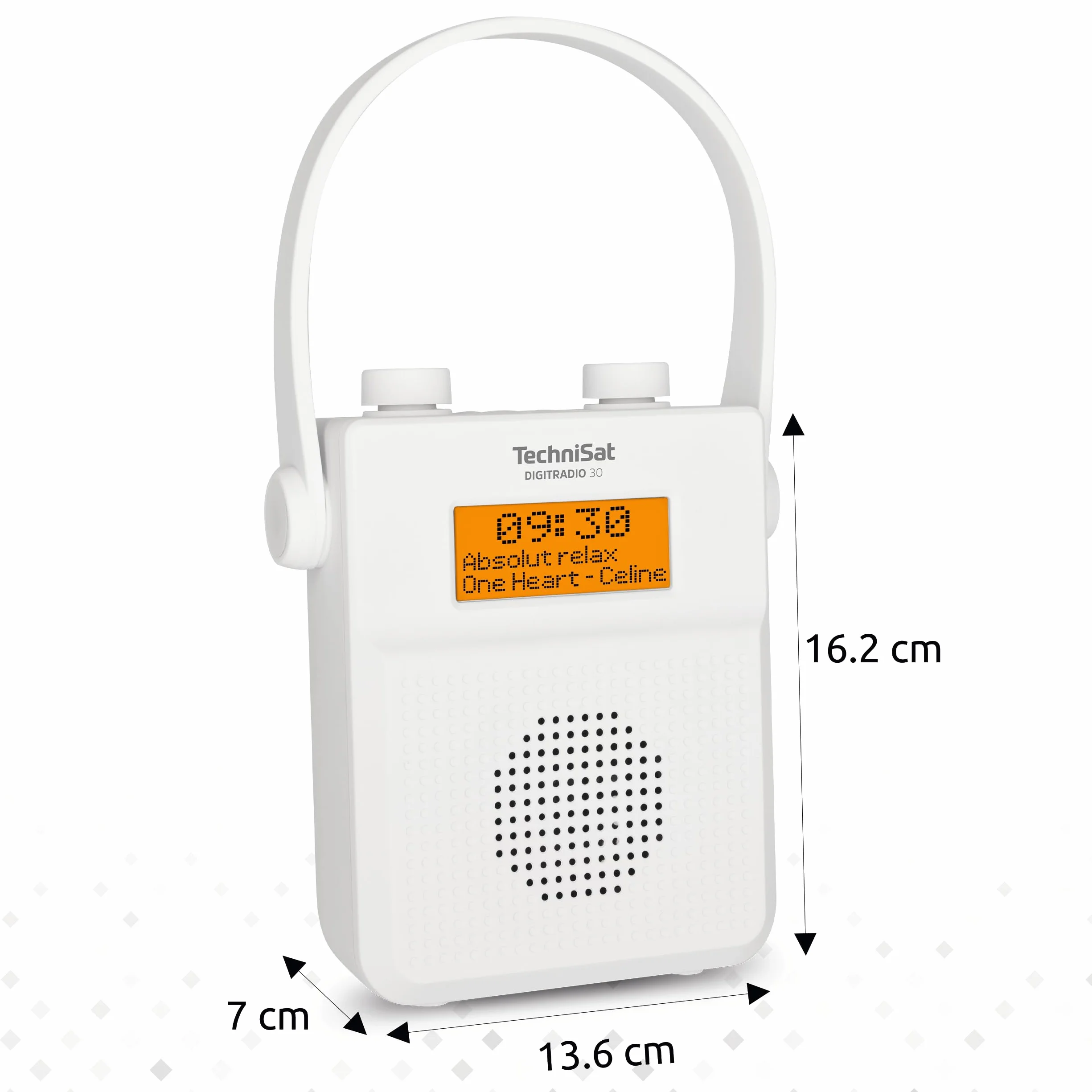 TechniSat DIGITRADIO 30 Radio da doccia impermeabile DAB+ DAB FM Bluetooth IPX5 bianco