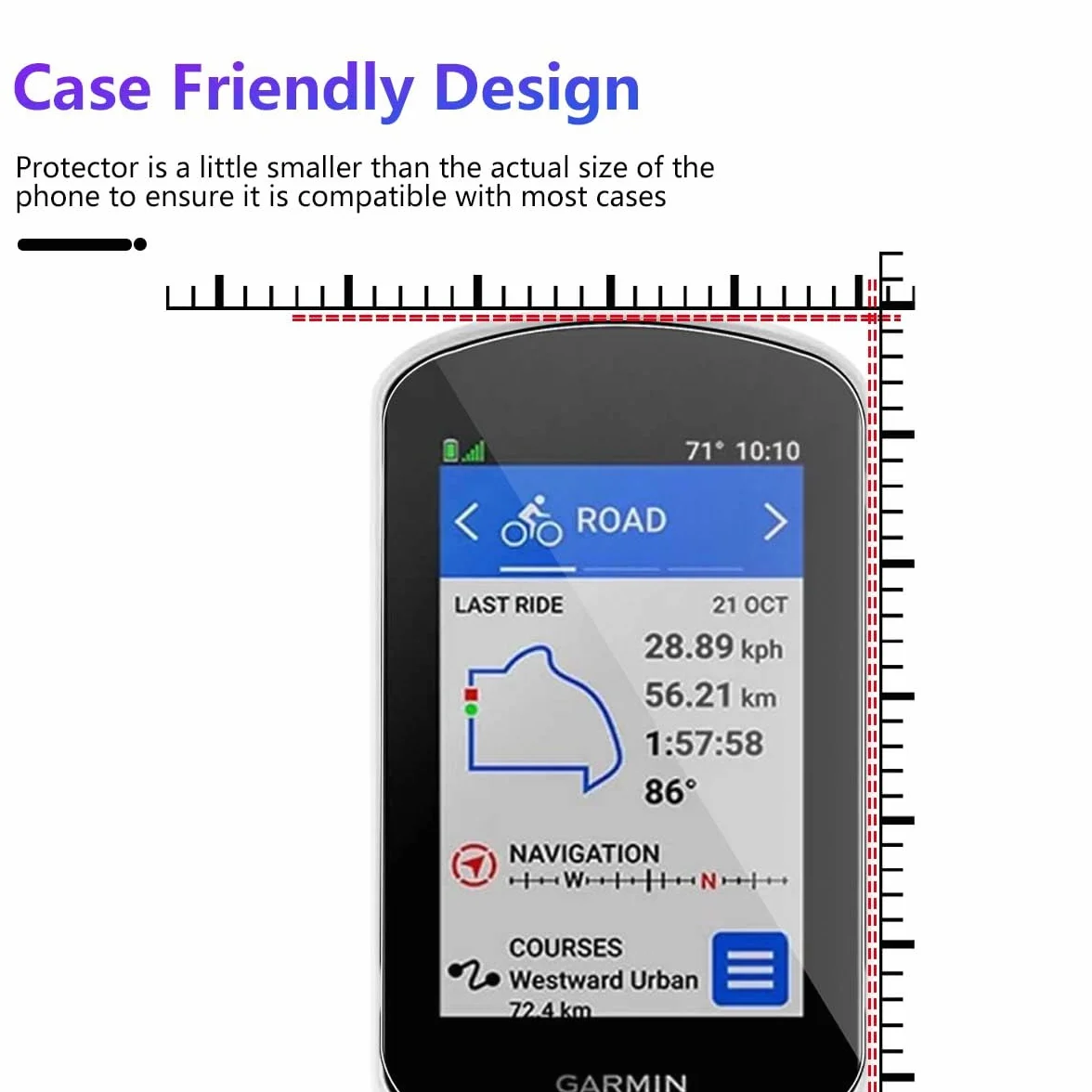 Locofun Protezione Schermo per Garmin Edge Explore 2, 3 Pezzi HD Trasparente Pellicola Protettiva 9H