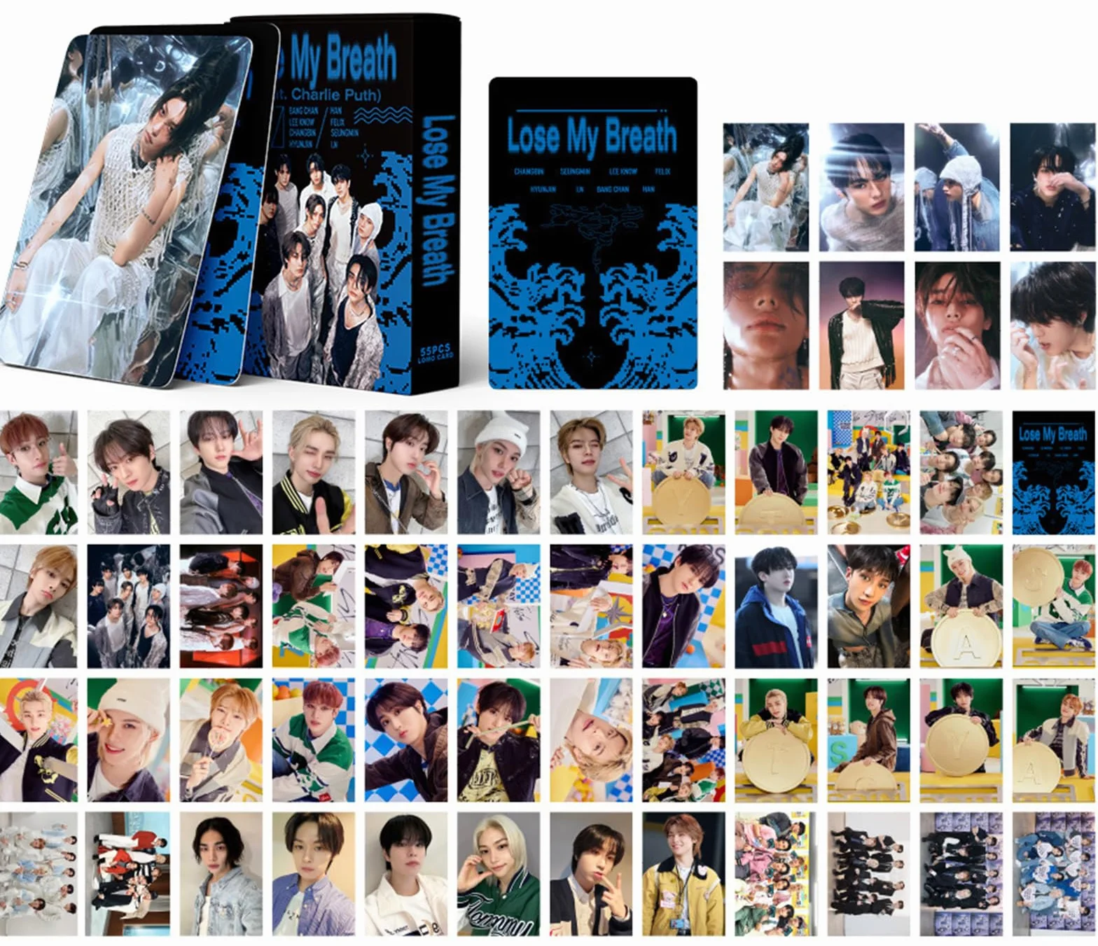 Stray Kids Lomo Photocard Set 54 Pieces Loose My Breath Album Kpop Cards