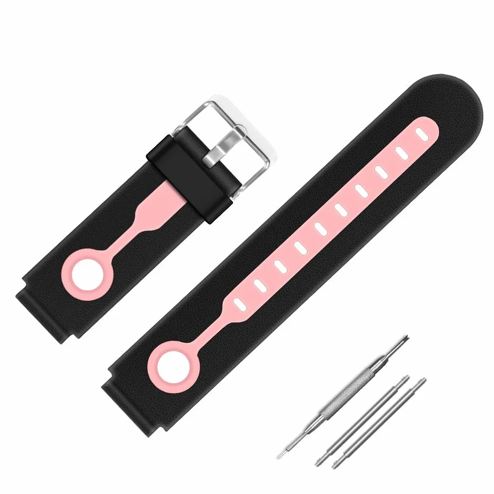 Kidizoom DX2 Cinturino di Ricambio in Silicone 16 mm per Smartphone Bambini (Nero-Rosa)