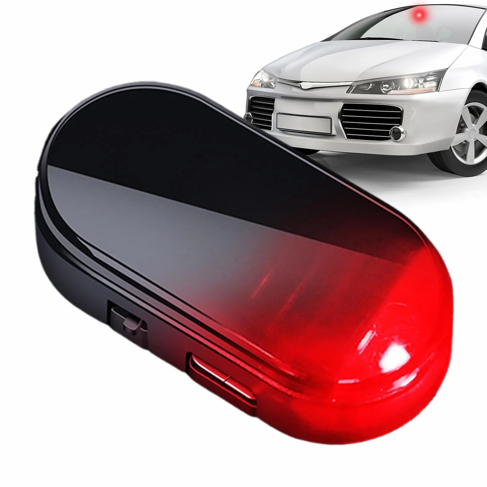 Luce di allarme per auto a energia solare LED blu 360° base magnetica ricarica USB