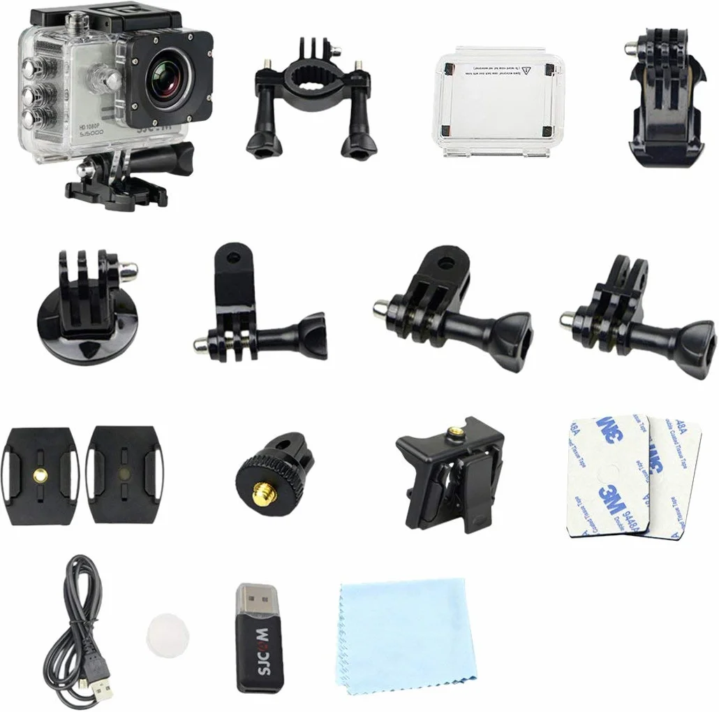 SJCAM SJ5000 Videocamera sportiva WiFi LCD 2.0in 1080p 30fps impermeabile 30m nero ricondizionato