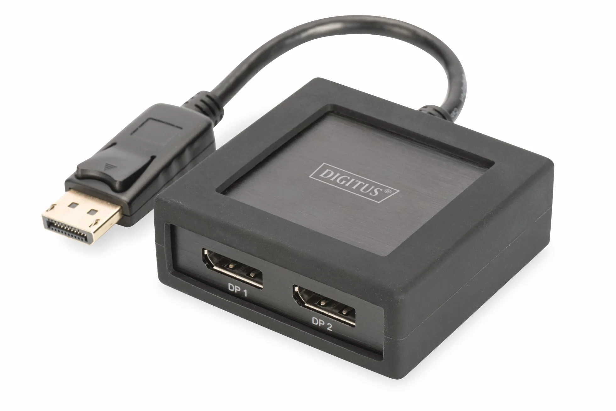DIGITUS DisplayPort Adattatore Splitter da DP a 2x DP 4K Ultra HD 4096x2160 Nero