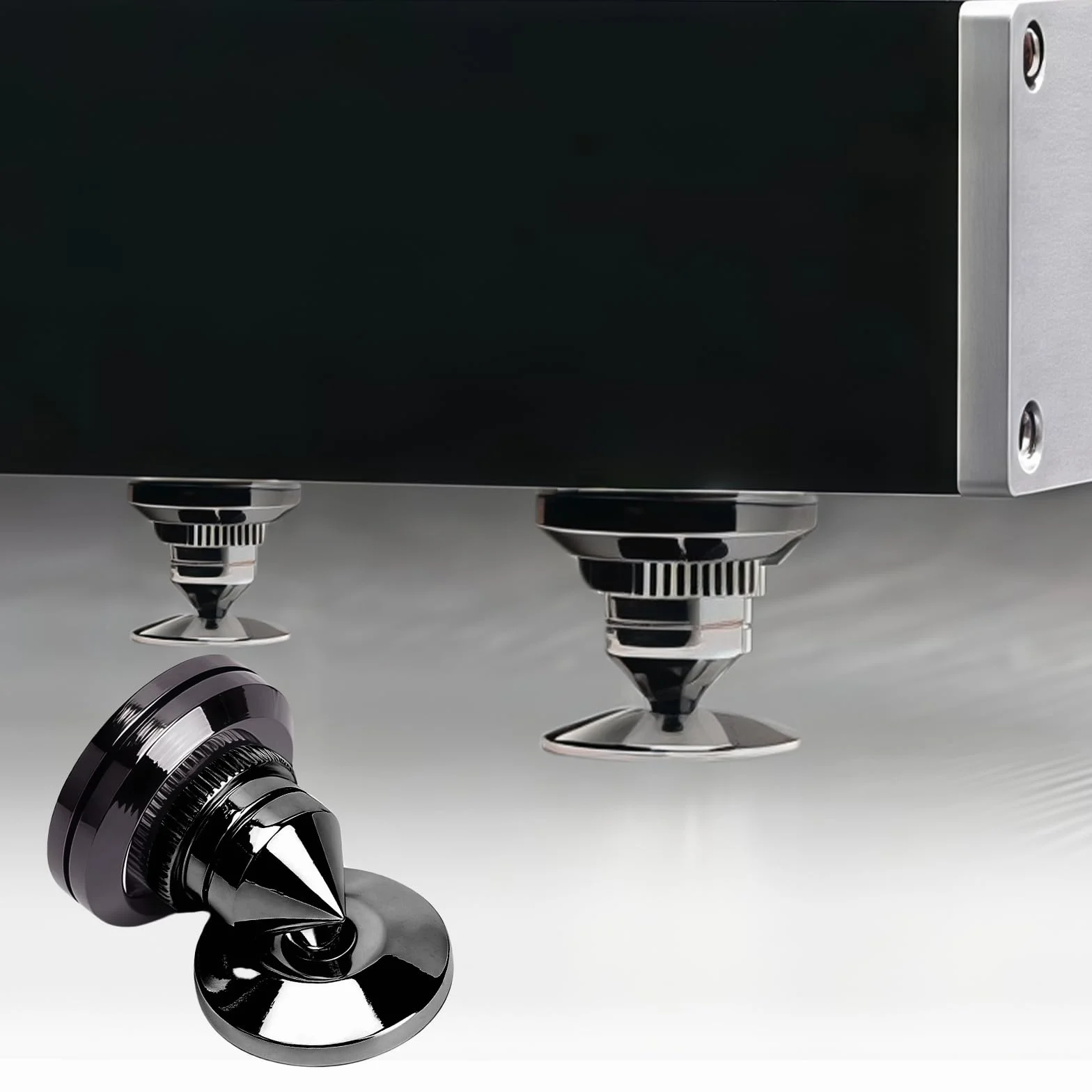 Punte per subwoofer altoparlante antiscivolo 8 tappetini 4 cuscinetti supporto anti-vibrazione HiFi