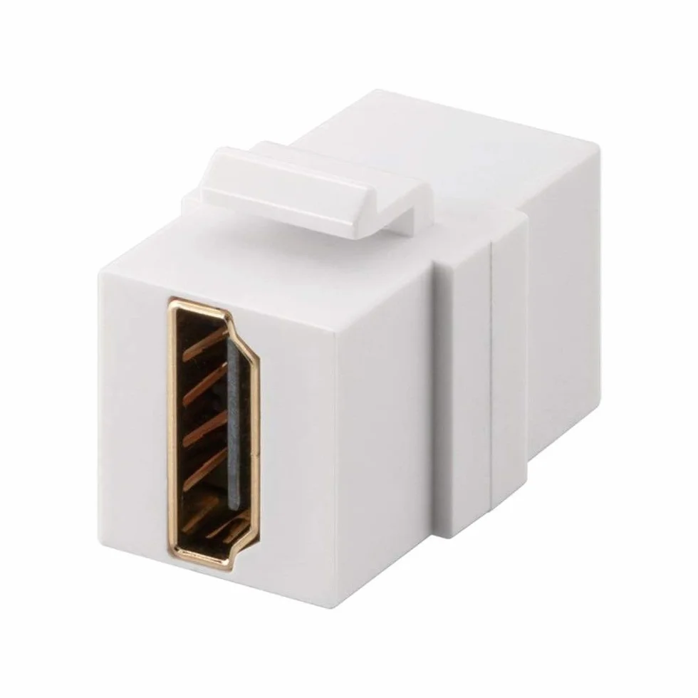Goobay Modulo Keystone HDMI Doppia Presa Bianco