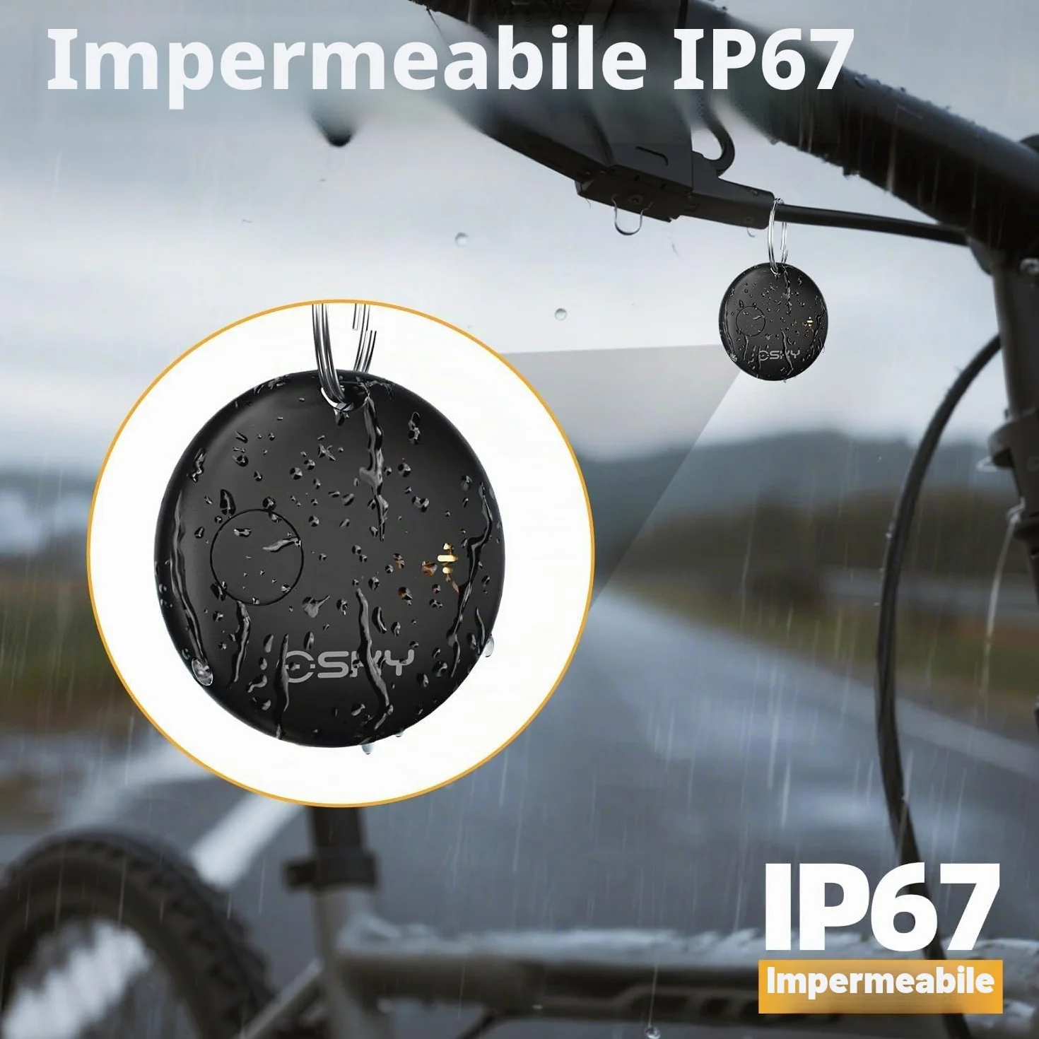 Esky Smart Tracker Tag Air Tracker Tag Compatibile con Apple Dov'è Bluetooth Localizzatore Oggetti Impermeabile IP67 Batteria Sostituibile 4 Pezzi