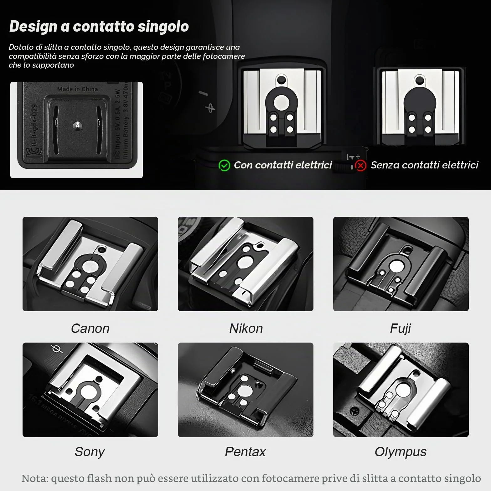 Godox iM20 Mini Flash Speedlite per Fotocamera 470 mAh Tipo-C 440 flash 3s Riciclo 5 Livelli Potenza per Sony ZVE10 ZV1 A7III Ricoh GR3 Fujifilm F1