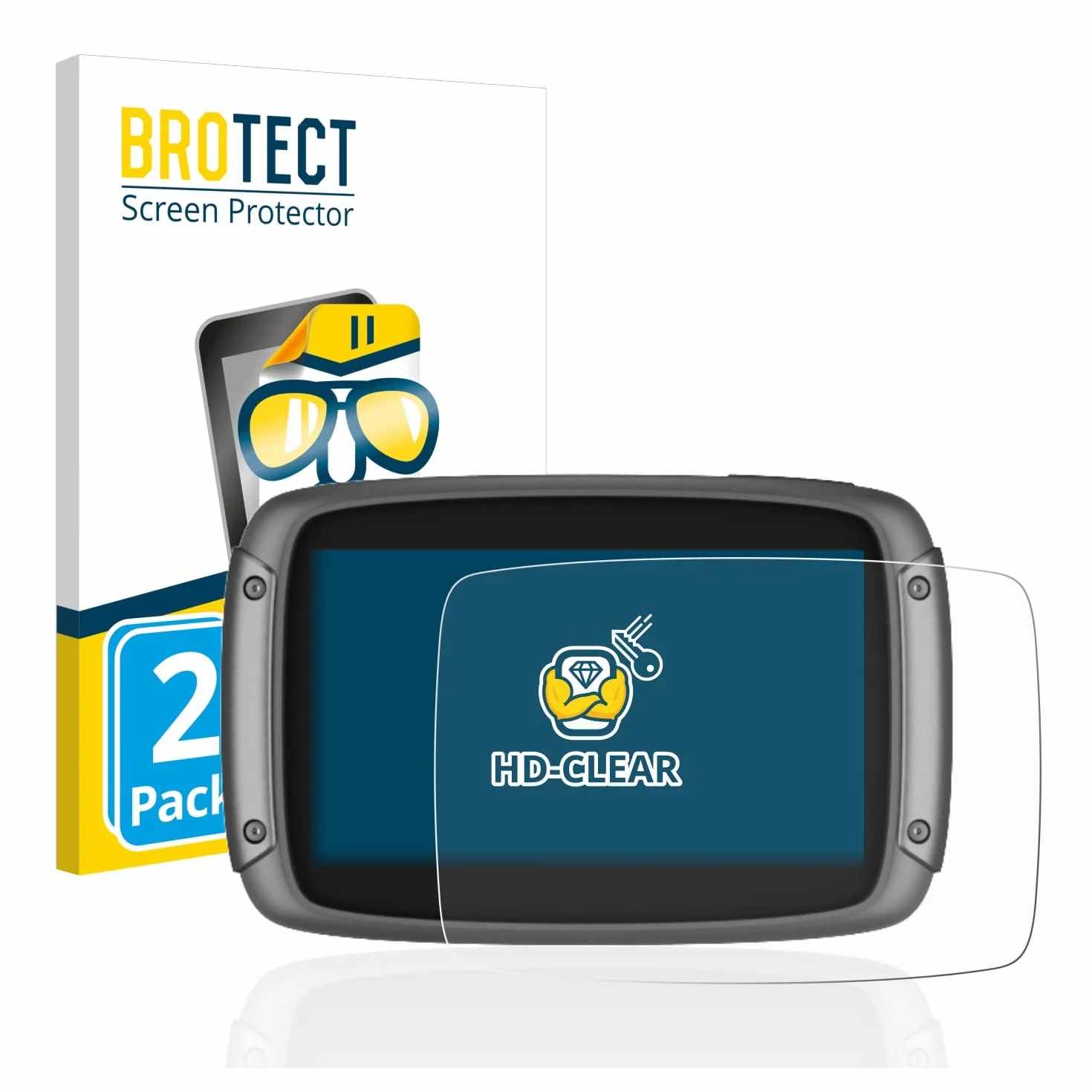 Brotect Pellicola Protettiva per TomTom Rider 500/550 Schermo (2 Pezzi) Trasparente Anti-Impronte