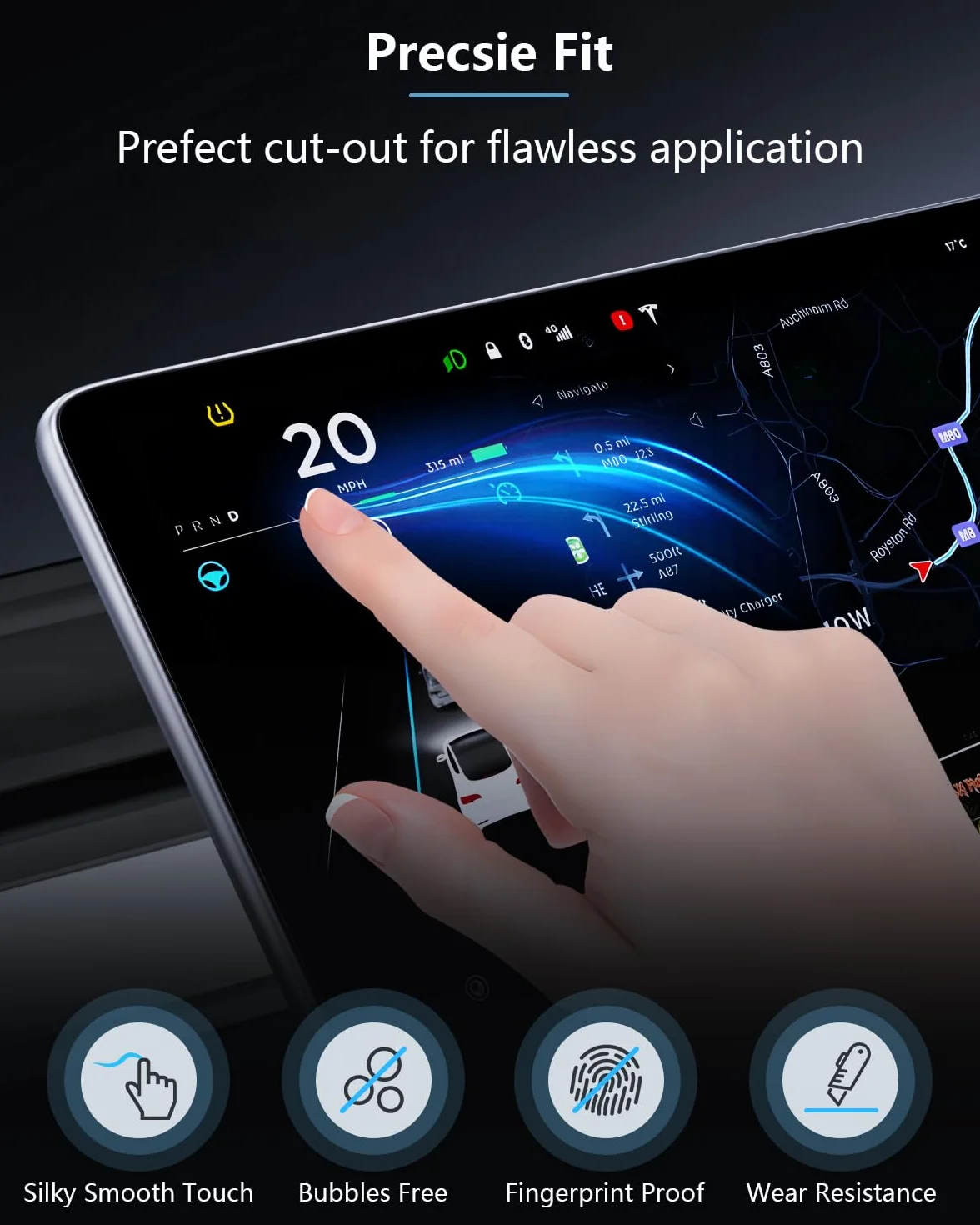 Pellicola protettiva per display Dacia Duster 3 2024-2026, vetro temperato 9H 10,1 cali