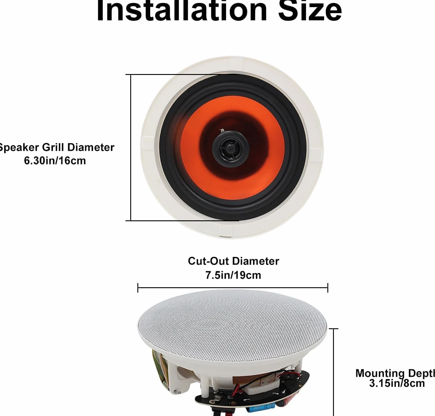 Herdio 6.5 pollici 4PCS 600W Altoparlanti da soffitto Sistema altoparlanti domestici da incasso