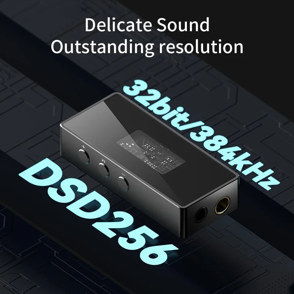 TRN Black Pearl Portatile Hi-Fi Digital Audio Decoder DAC Amplificatore per Cuffie 3.5+4.4 Uscita Dual CS43131 PCM 384kHz 32Bit DSD256