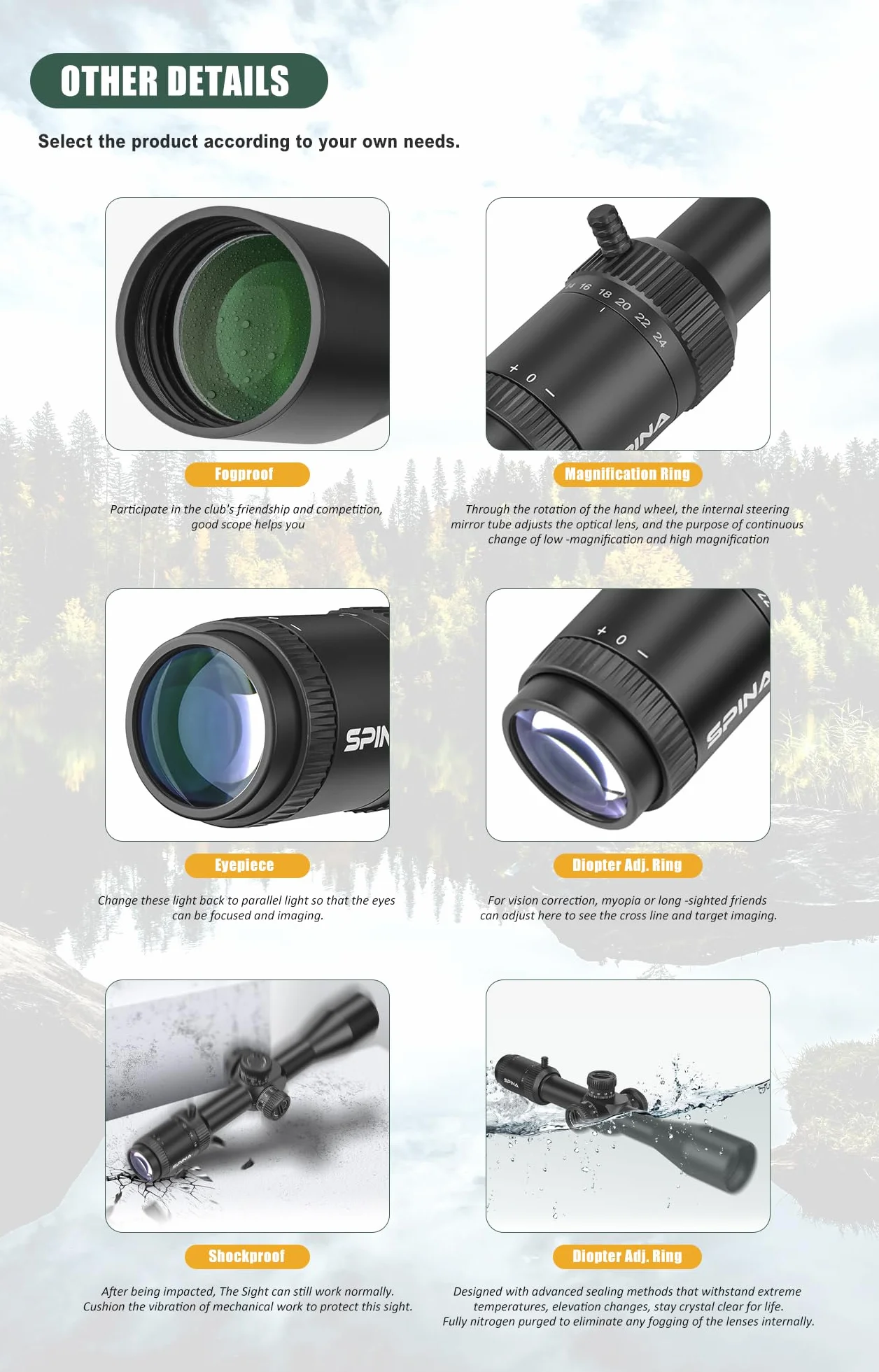 SPINA OPTICS 4-16x44 II Primo cannocchiale a piano focale MRAD