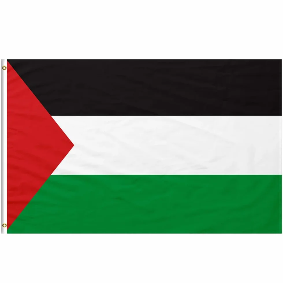 Bandiera Palestina 150x90cm con 2 Occhielli Resistente alle Intemperie per Esterno Bandiera Palestinese