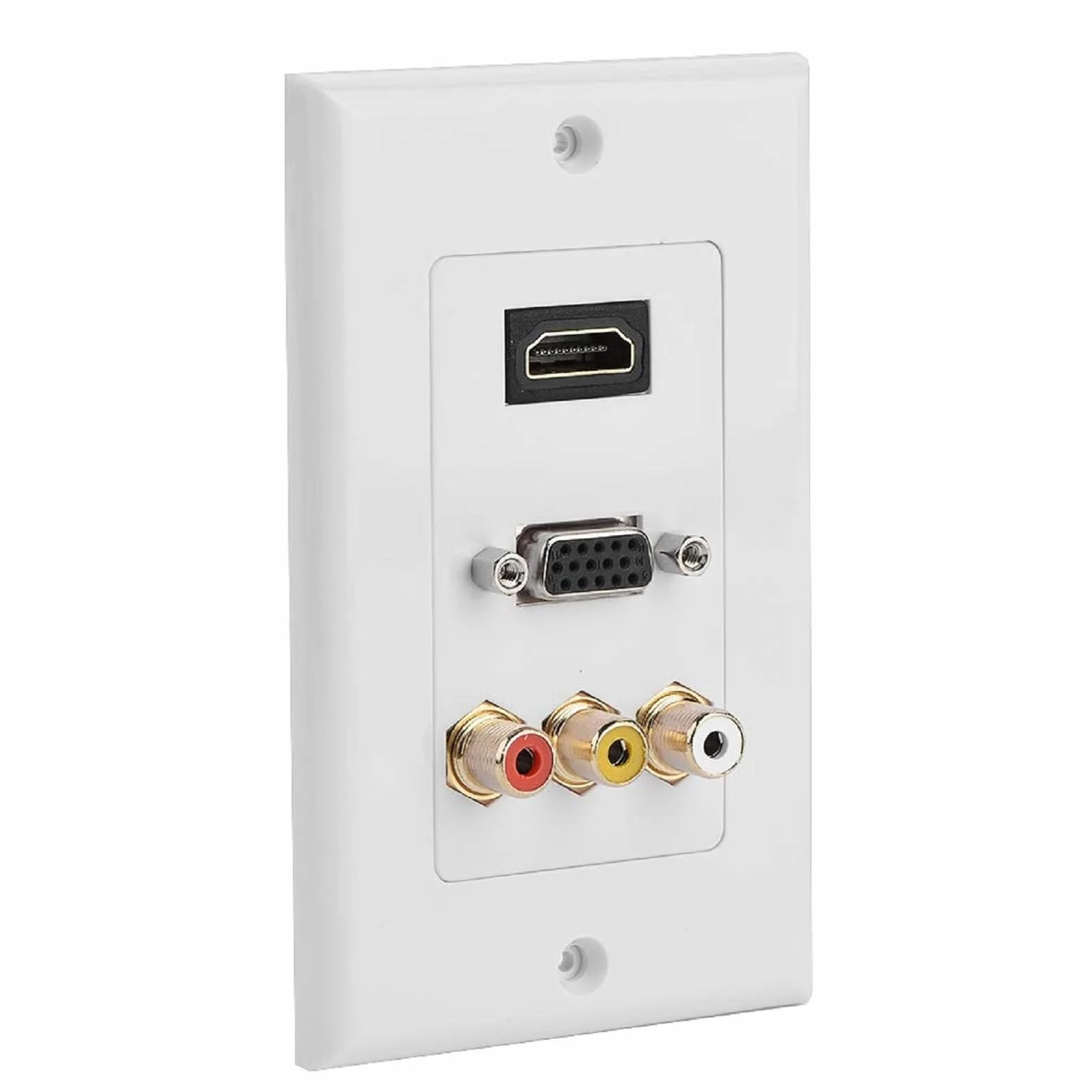 Socobeta Presa a Muro Tre in Uno Protezione Multi-Livello Pannello multimediale con Porta HDMI VGA