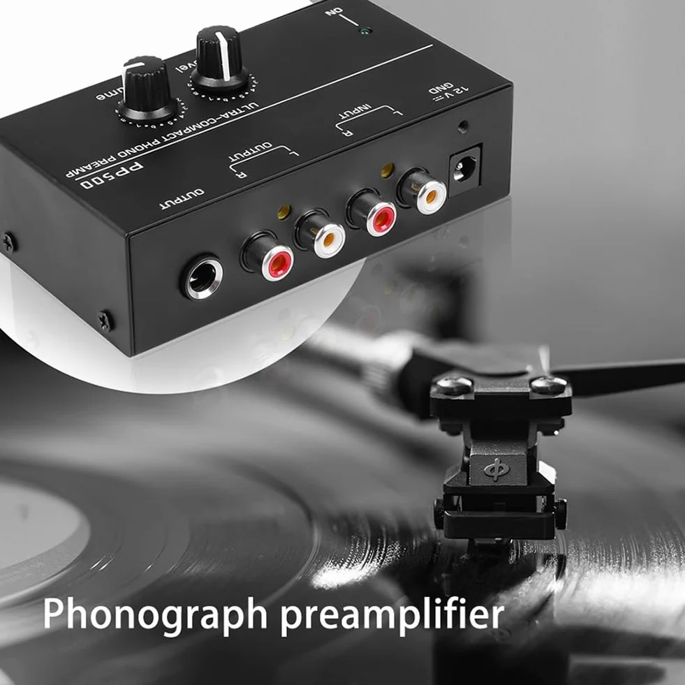 moonsun PP500 Pre Amp Preamplificatore Phono con Level Volume Control Spina EU