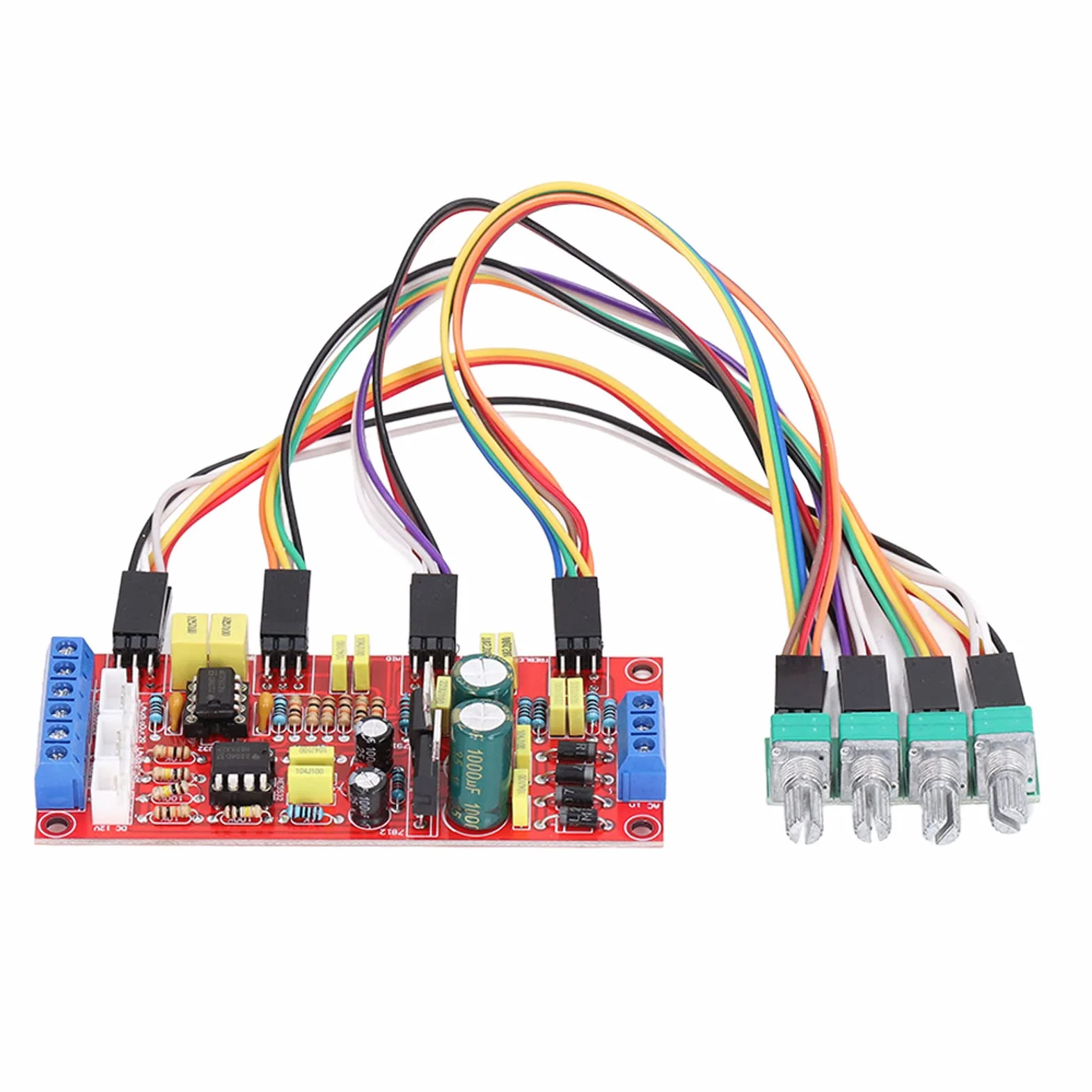 Preamplificatore Audio Stereo Hi-Fi con Controllo Volume, Treble e Bassi, Modulo PCB per Impianto con Equalizzazione Avanzata