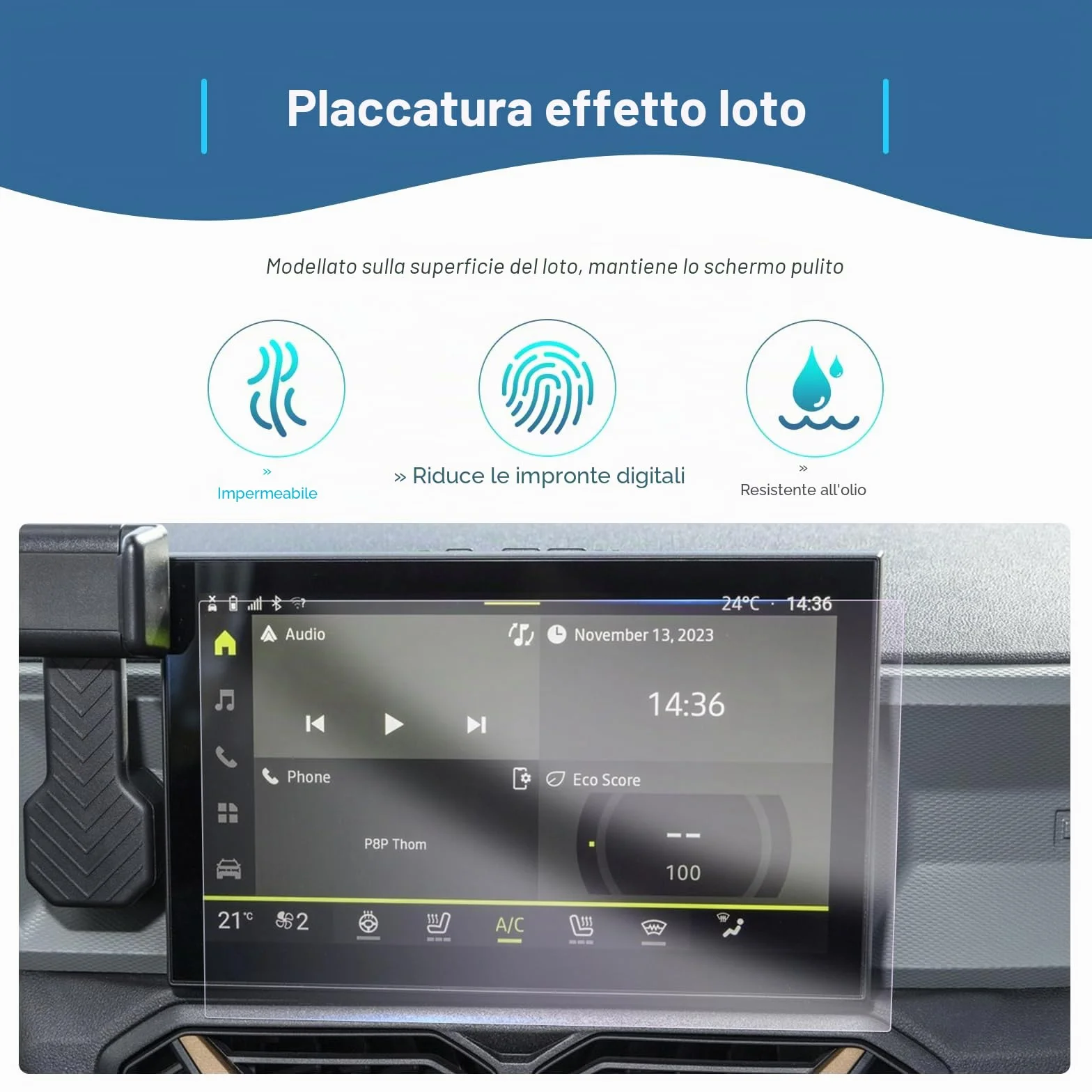 Pellicola Protettiva per Navigazione 10,1" Dacia Duster 3 2024 2025 2026, Nano Pellicola Antiurto Antigraffio 6H