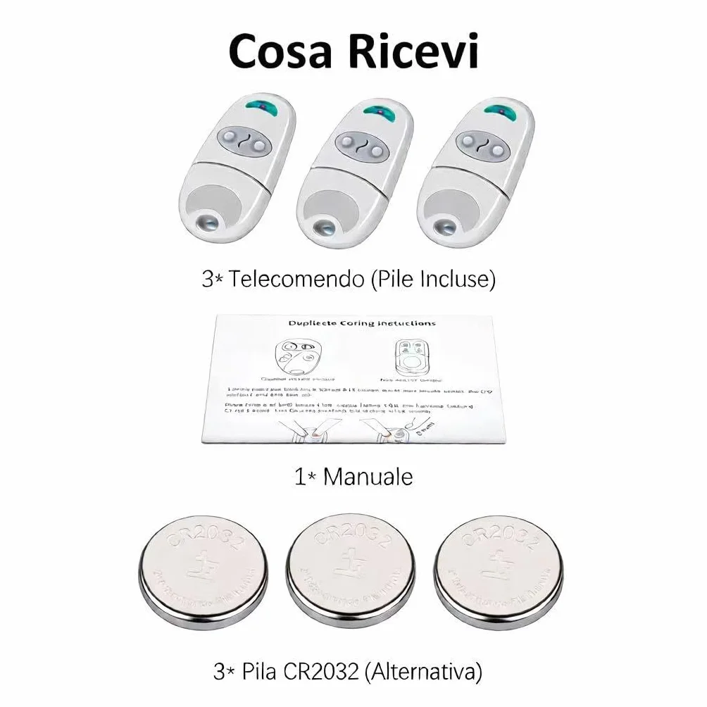 Telecomando 432EV 432EE 432NA 433,92 MHz 3pz