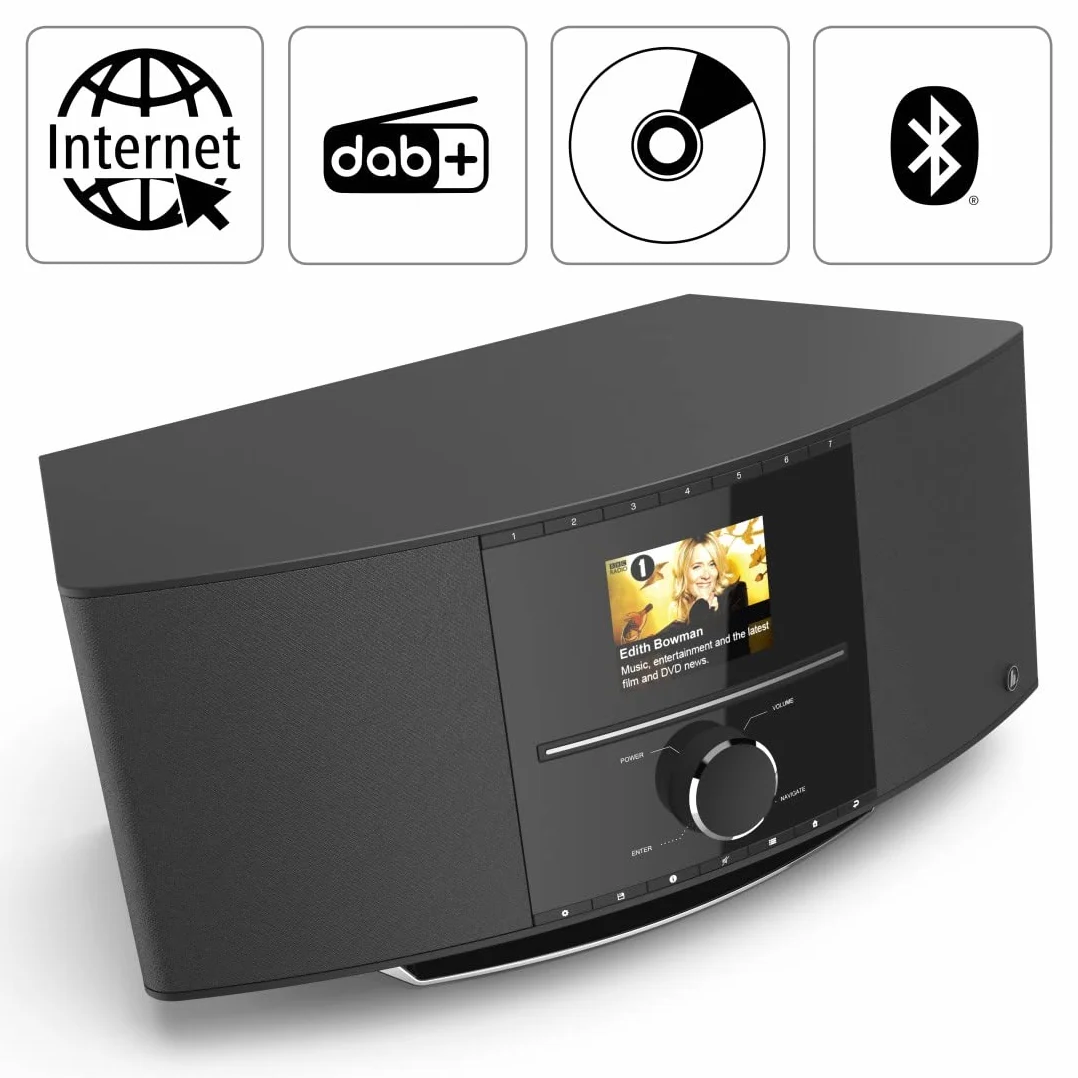 Hama Digital Radio DIR3510SCBTX DAB+ Internet Radio CD Bluetooth Nero