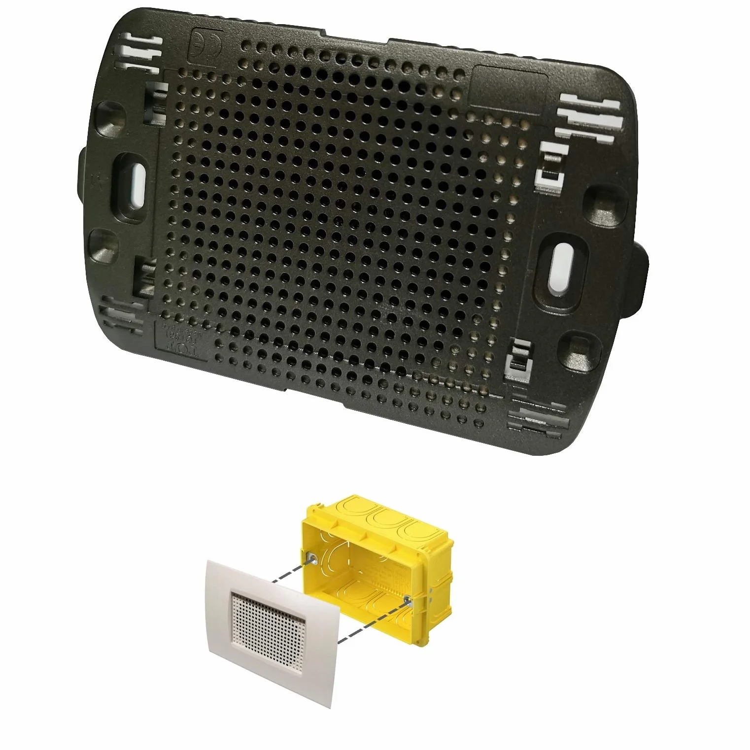 Diffusore audio da incasso LN4703 altoparlante nero placca Living Light per amplificatore
