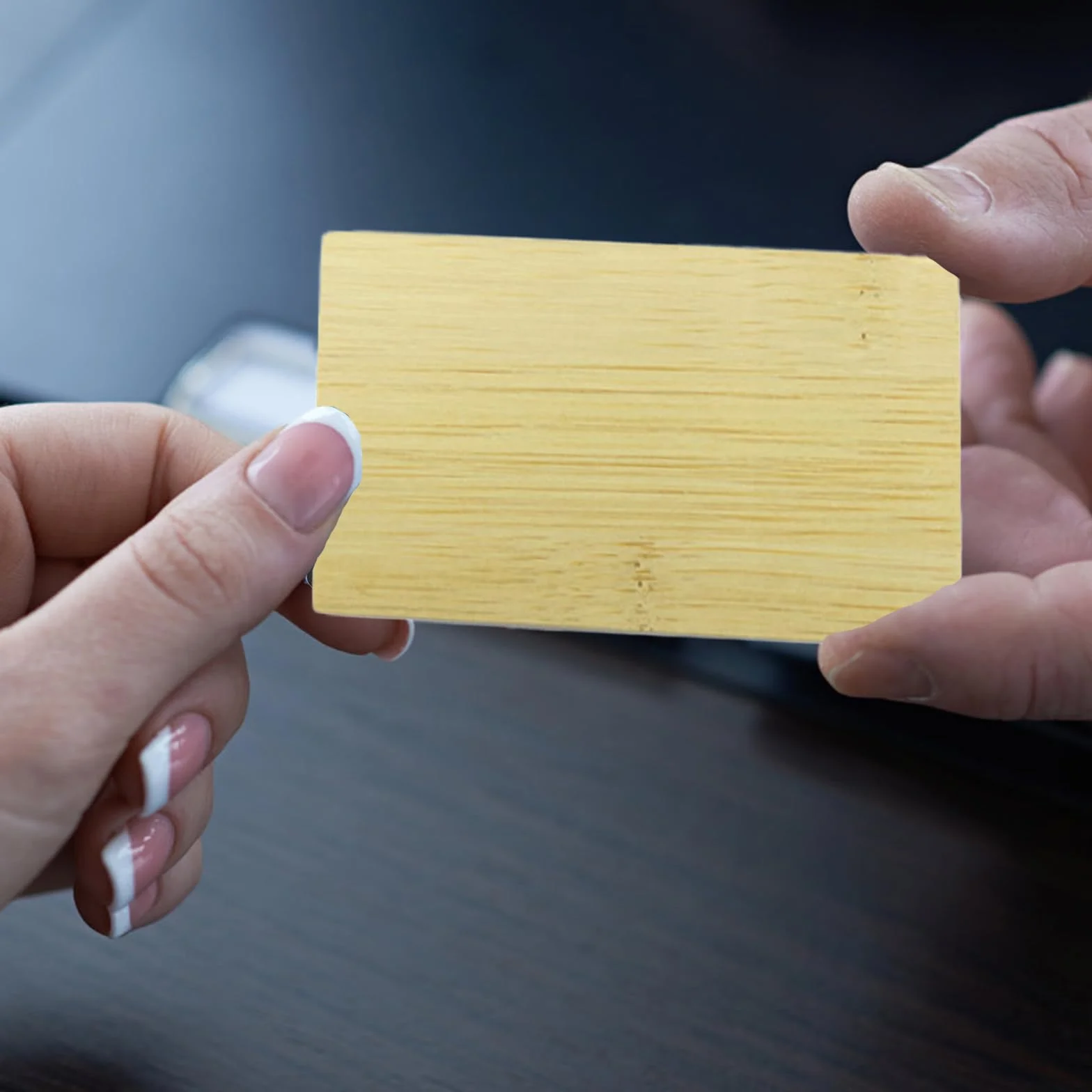 Fogli di Bambù Inciso per Biglietti da Visita Fai da Te, 20 Pezzi Assi di Legno per Carte Regalo
