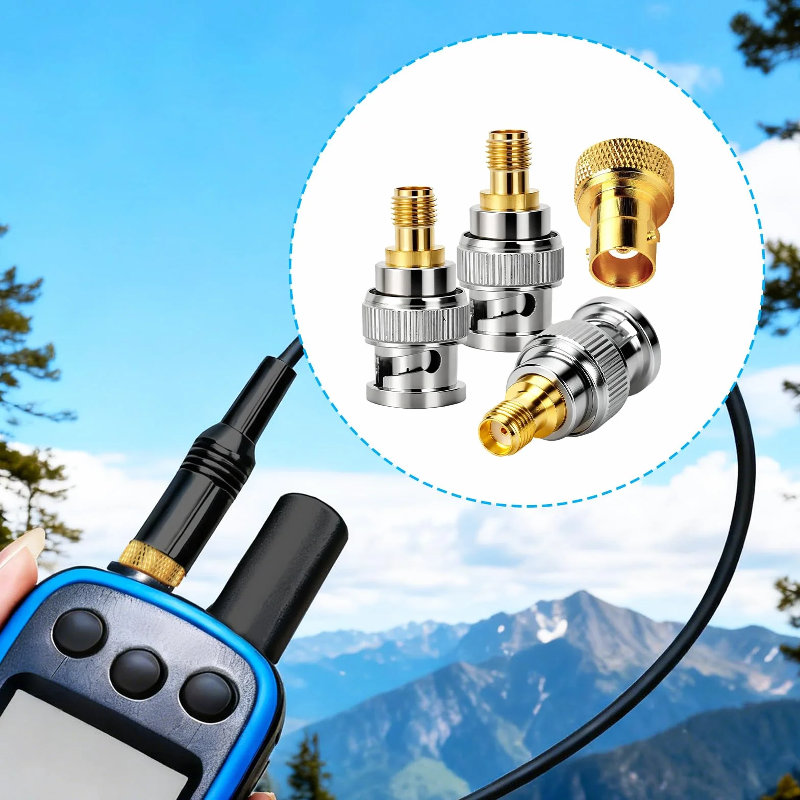 Kit Connettore Antenna GPS Compatibile con GPS Alpha 100/200/200i & Astro 220/320/430, 4 Pezzi