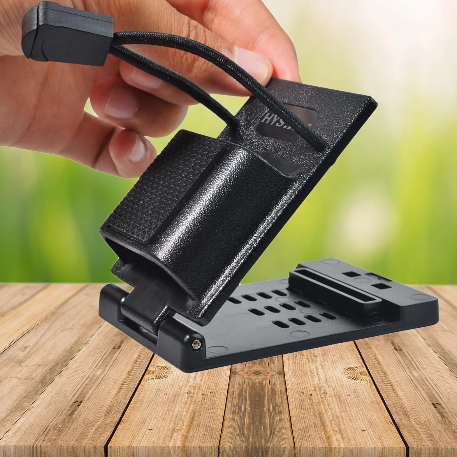 Supporto per walkie talkie da cintura 25-58mm, clip per radio compatibile Molle, Nero
